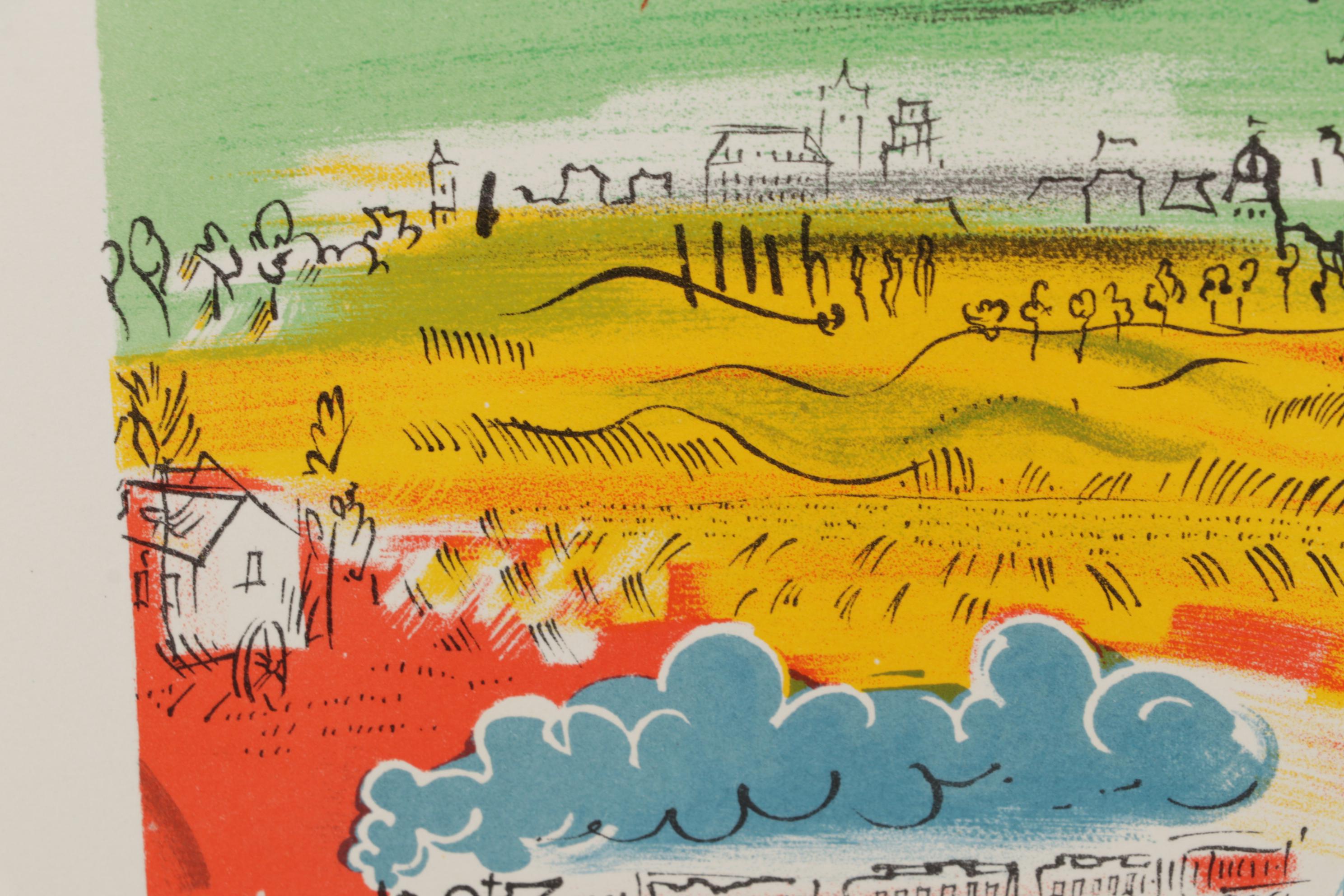 Color Lithograph After Raoul Dufy From "Art in Posters," 1959