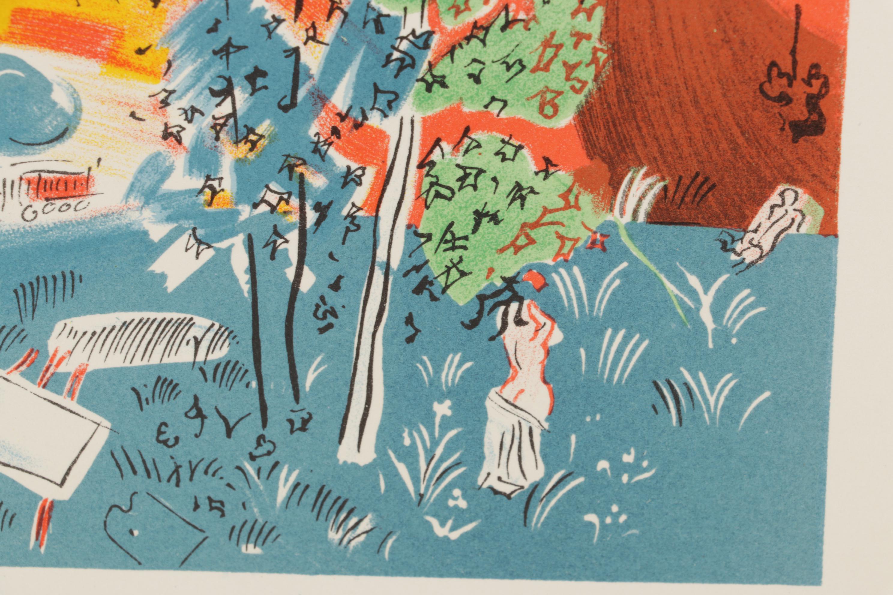 Color Lithograph After Raoul Dufy From "Art in Posters," 1959