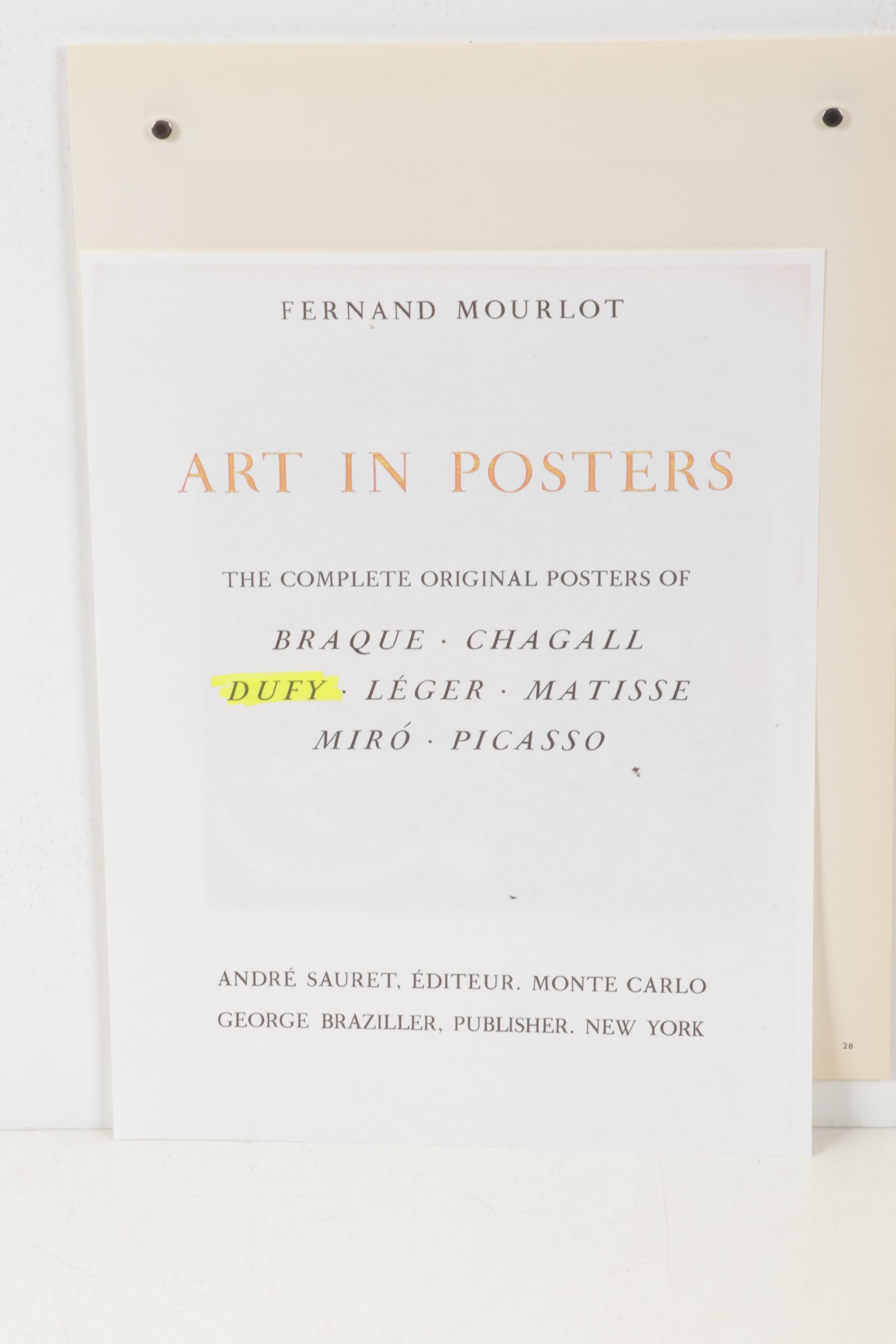 Color Lithograph After Raoul Dufy From "Art in Posters," 1959