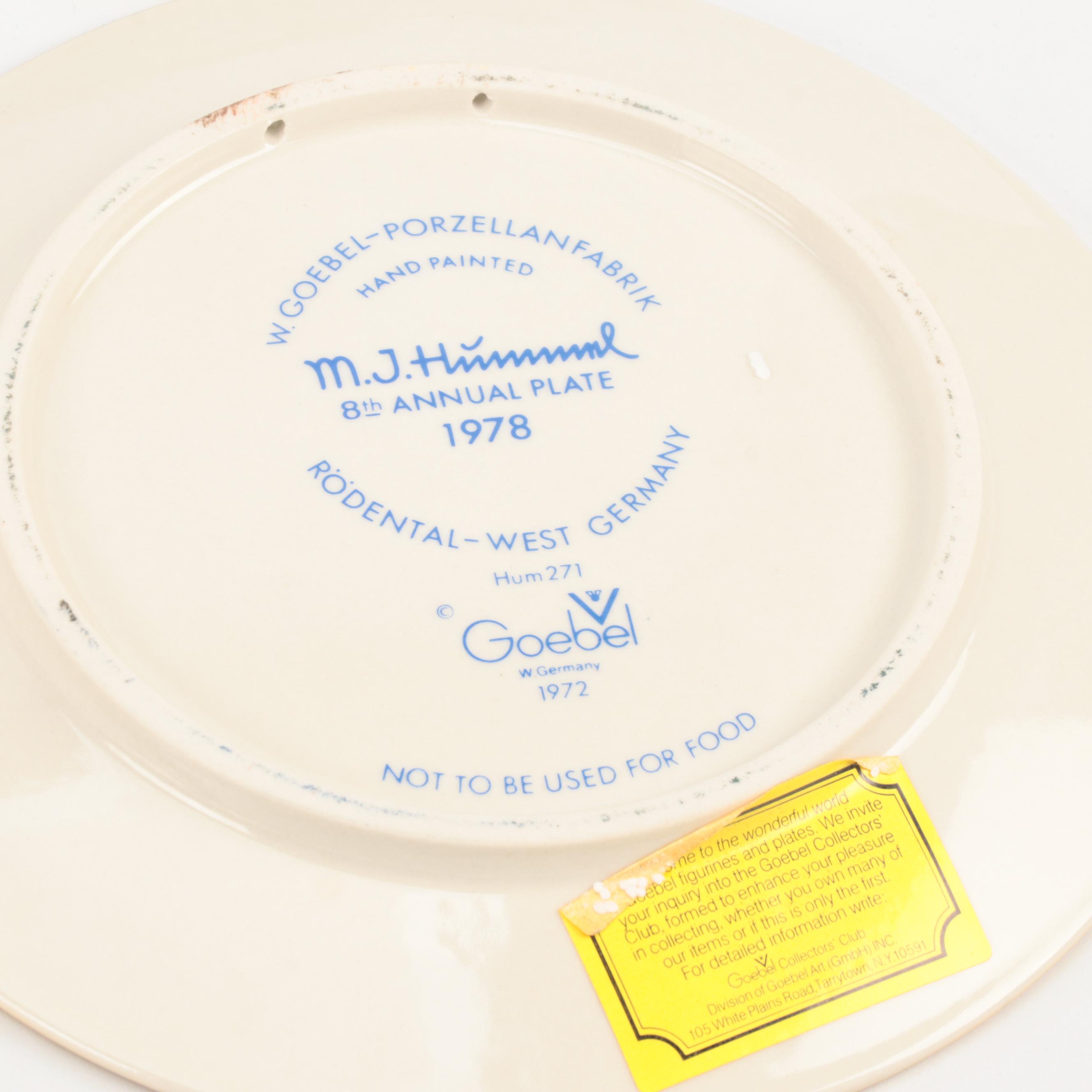 Goebel Porcelain Hummel Annual Collector Plates