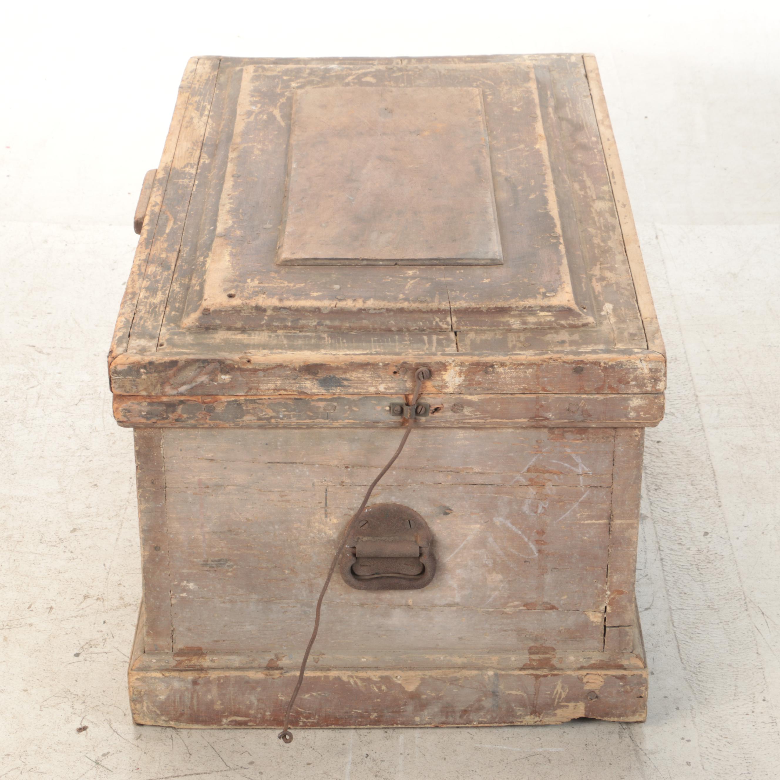 Victorian Pine Carpenter's Chest, 19th Century
