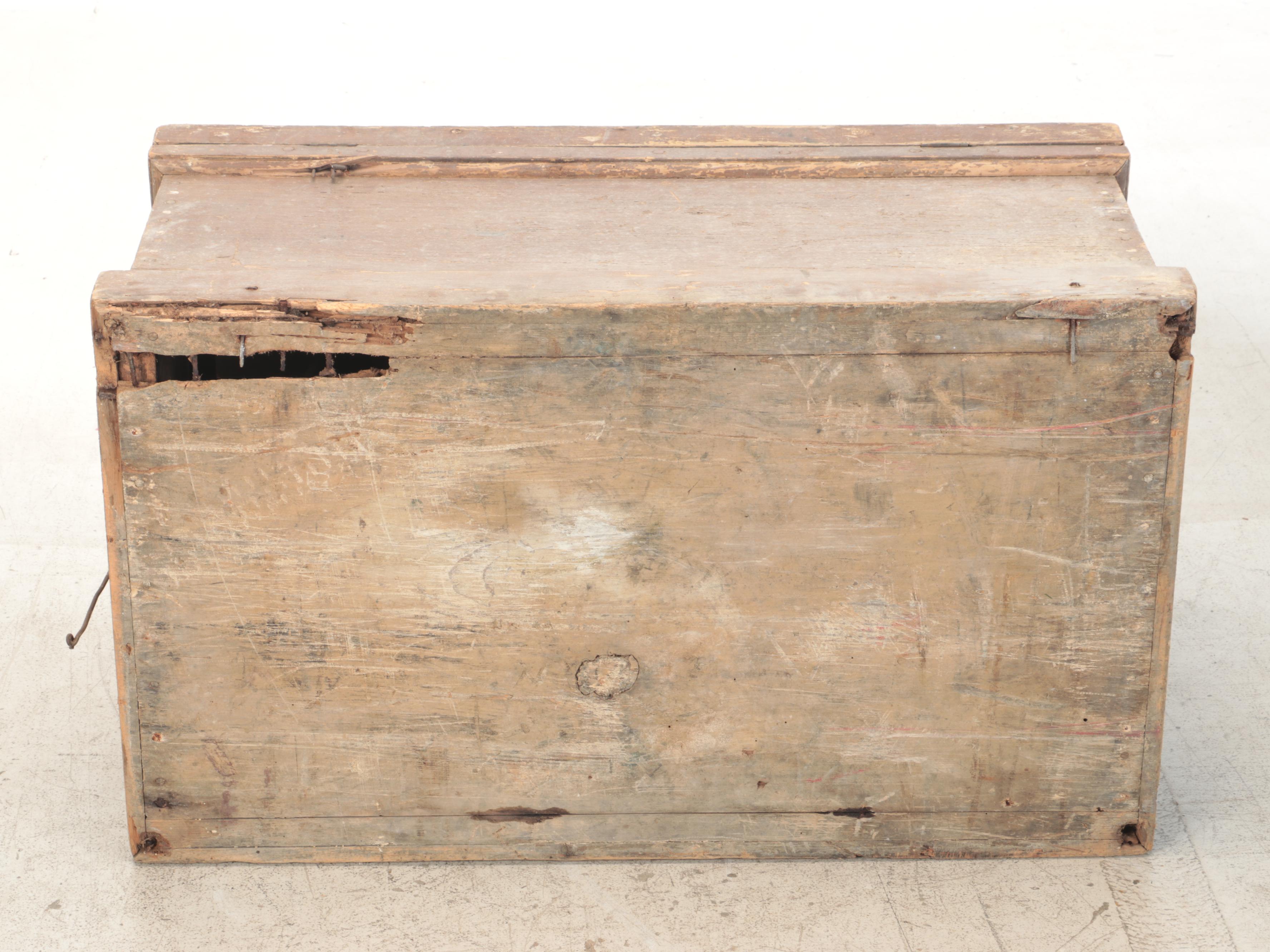 Victorian Pine Carpenter's Chest, 19th Century