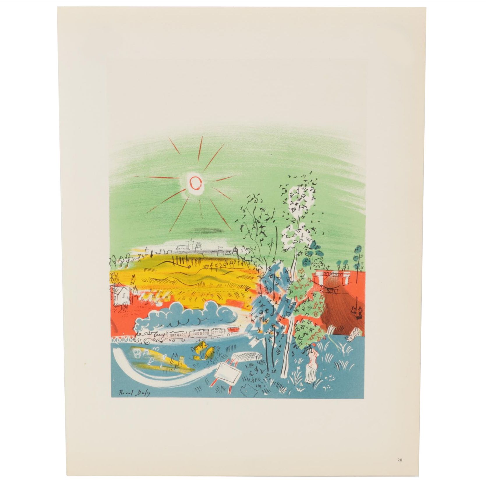 Color Lithograph After Raoul Dufy From "Art in Posters," 1959