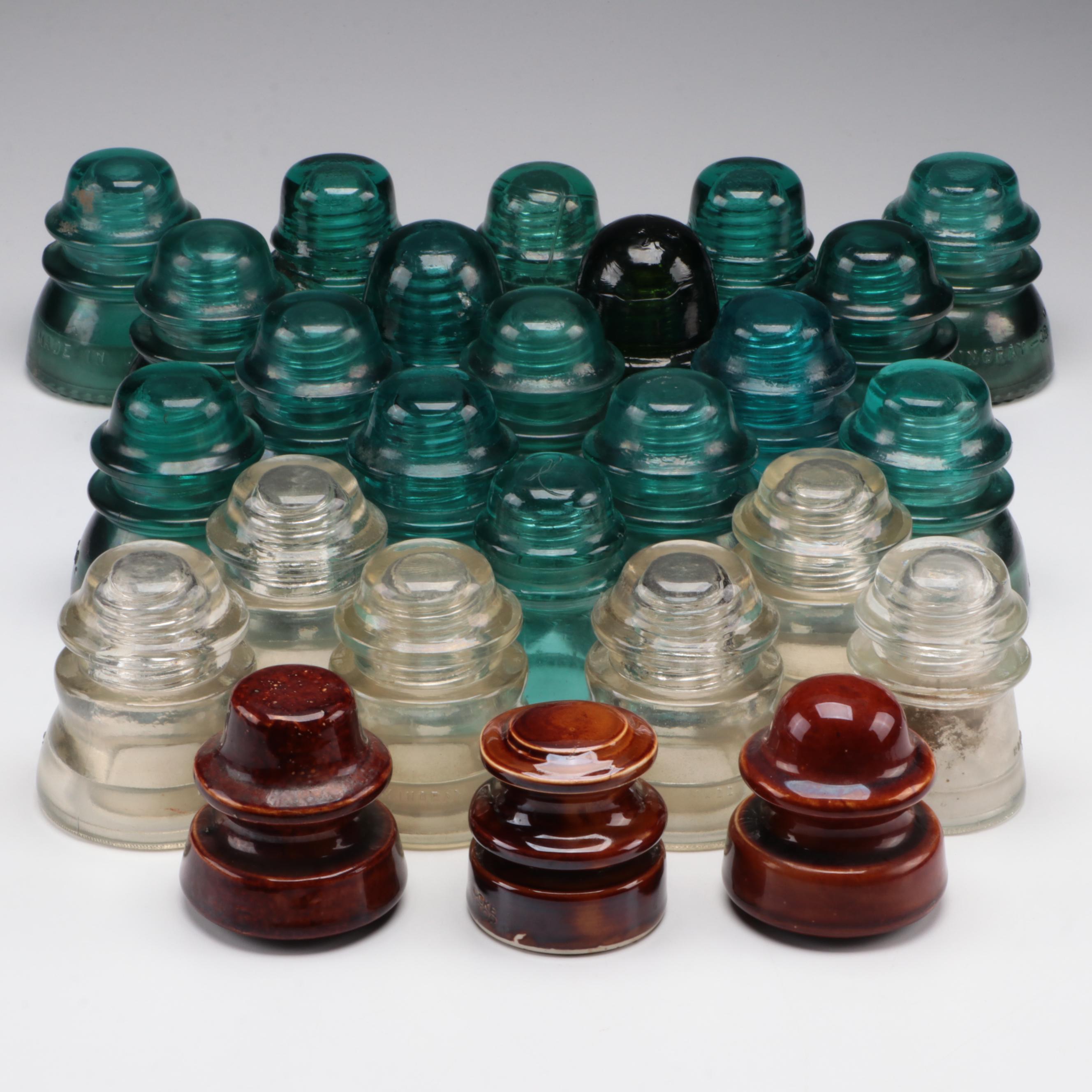 Hemingray No. 40 and Other Colored Glass Insulators