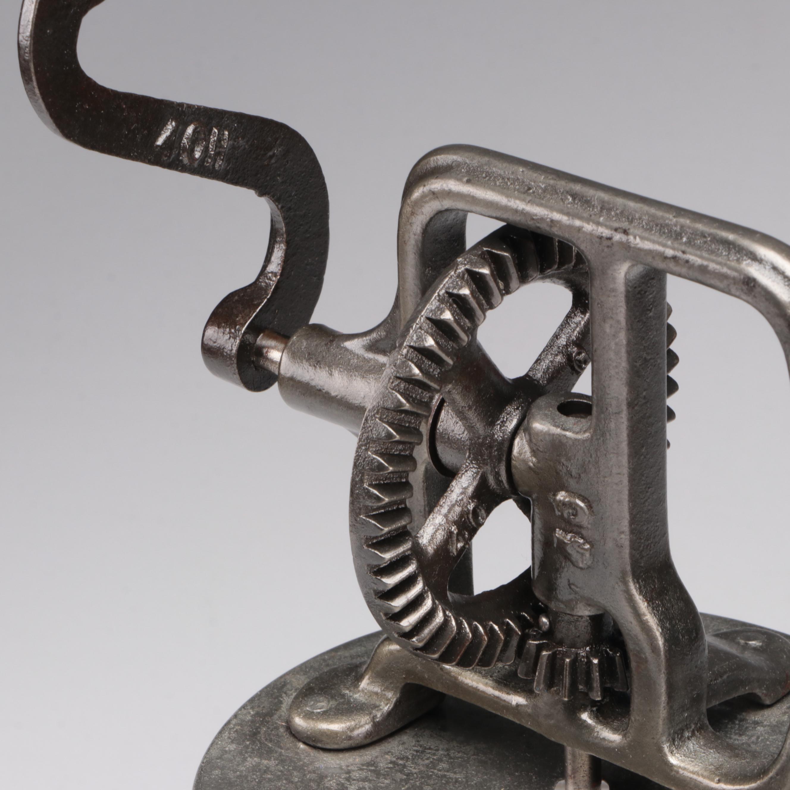 Dazey Churn & Mfg. Co. 4 Quart Glass and Metal Butter Churns, Early 20th Century