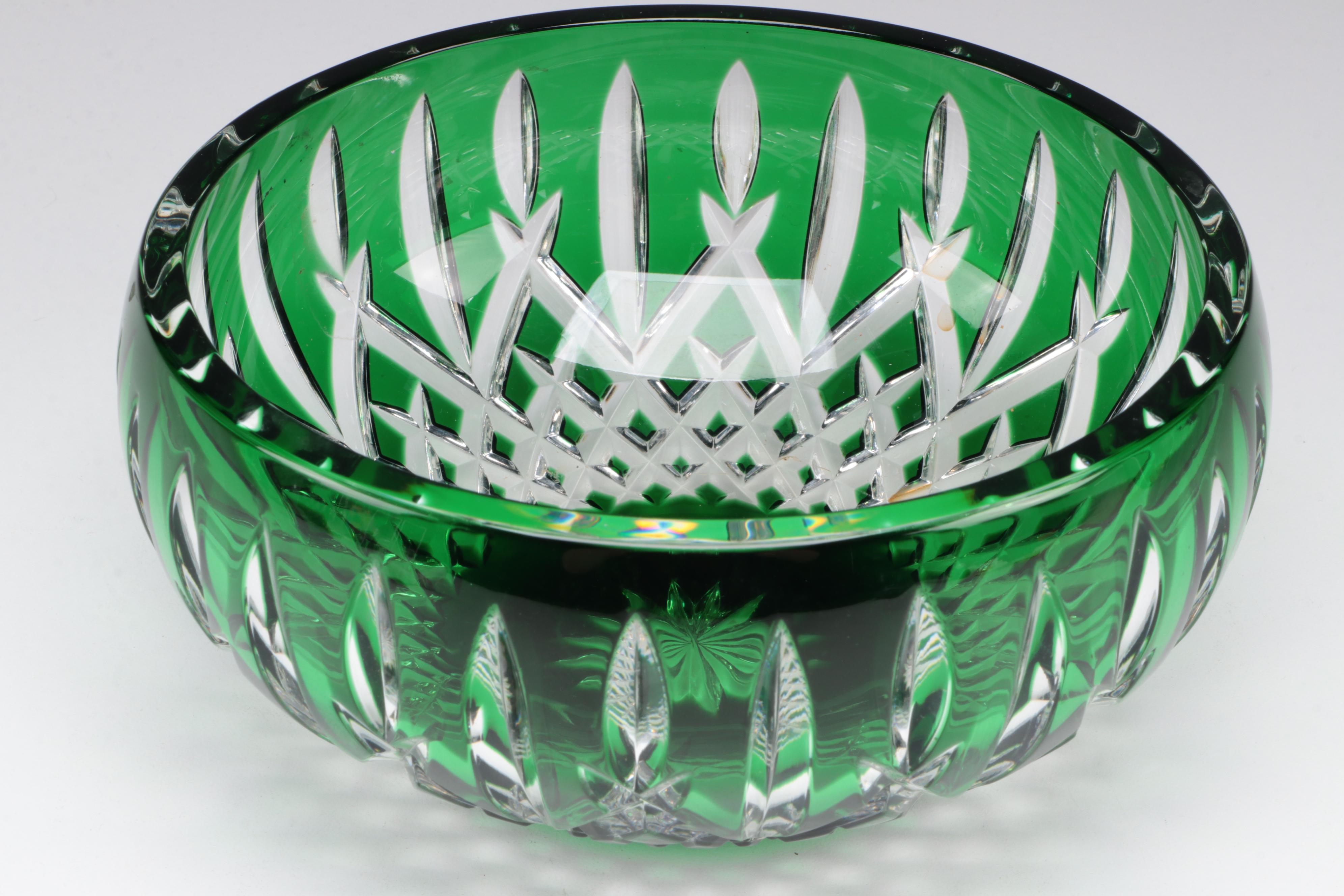 Waterford Crystal "Araglin Prestige" Cased Green Bowl, 2011–2015