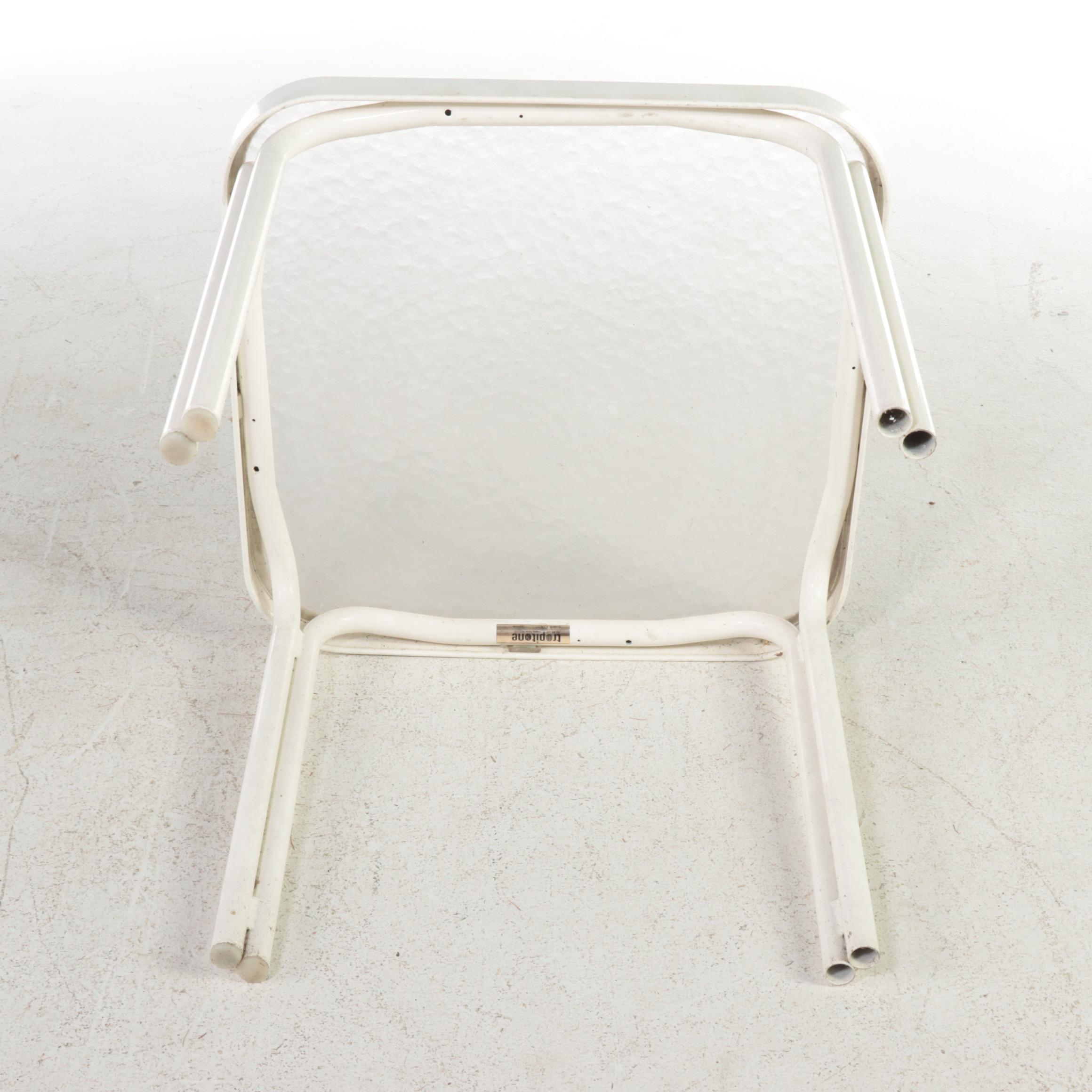 Three Metal and Glass Patio Tables