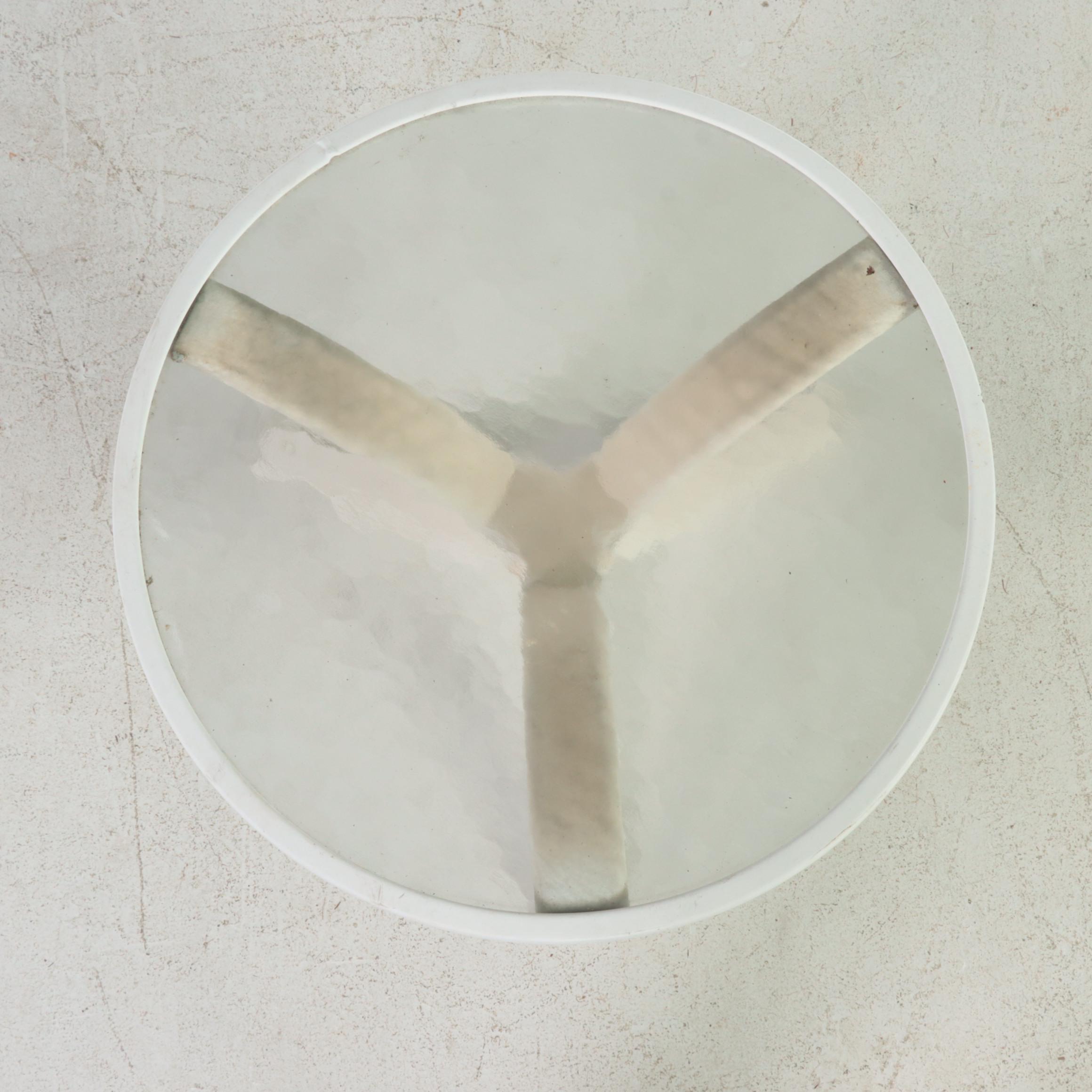 Three Metal and Glass Patio Tables