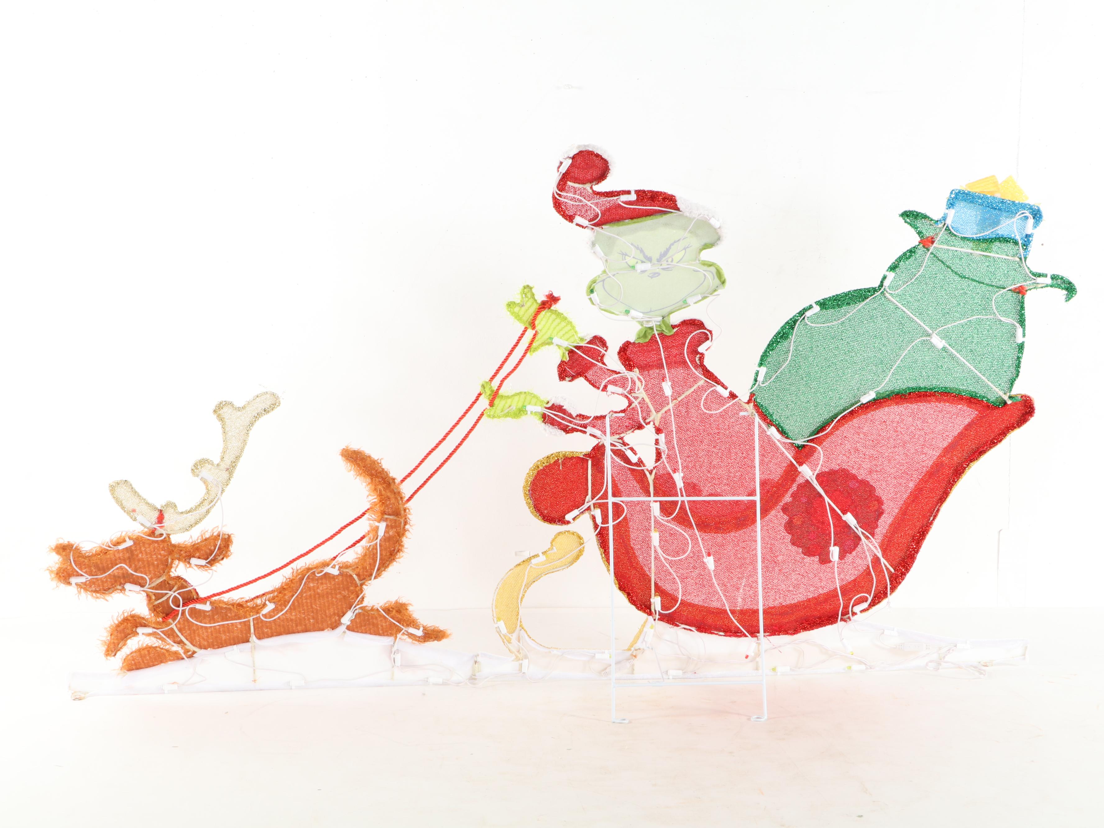 Illuminated Grinch Sleigh