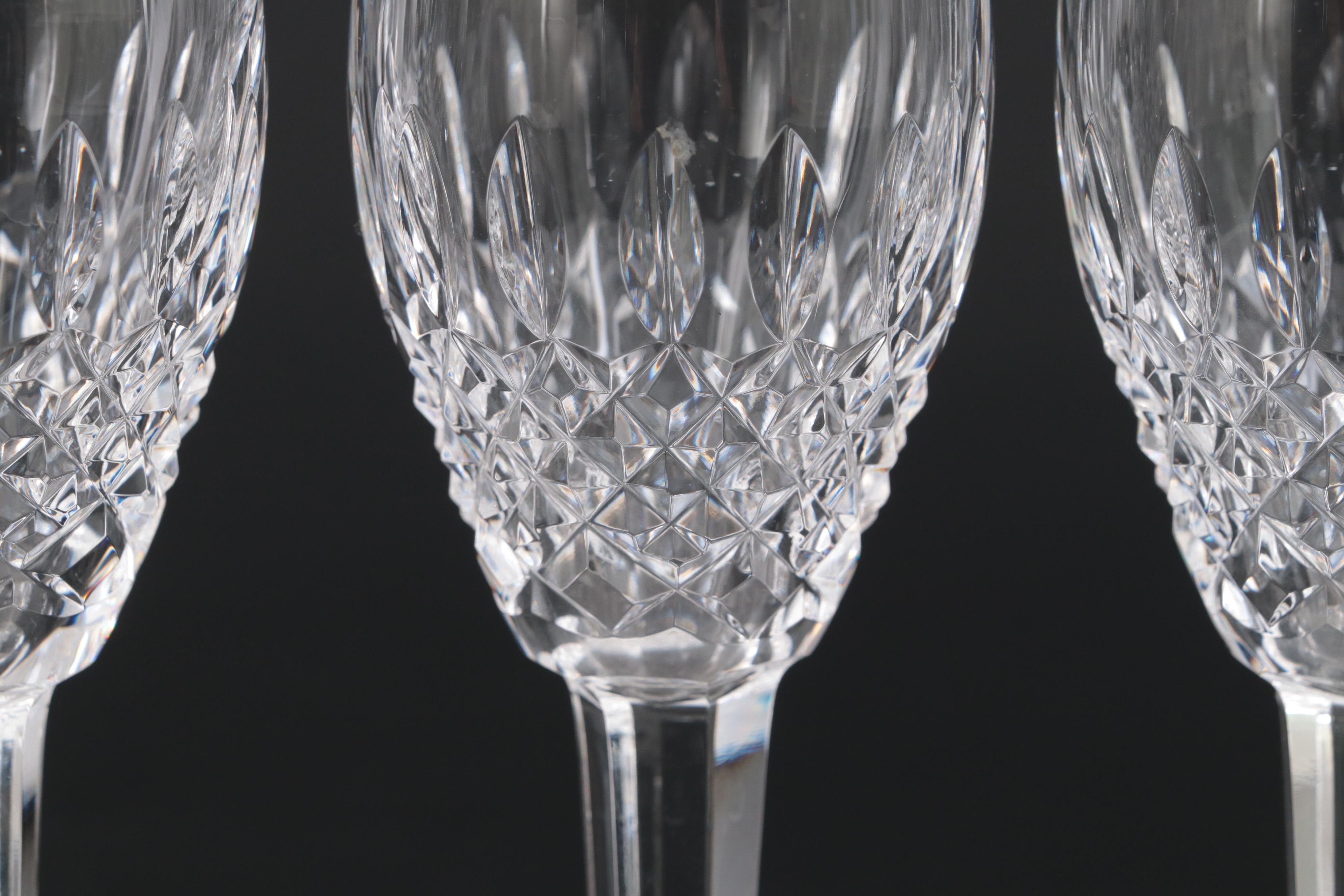 Waterford Crystal "Araglin" and "Castlemaine" Sherry Glasses, Late 20th Century