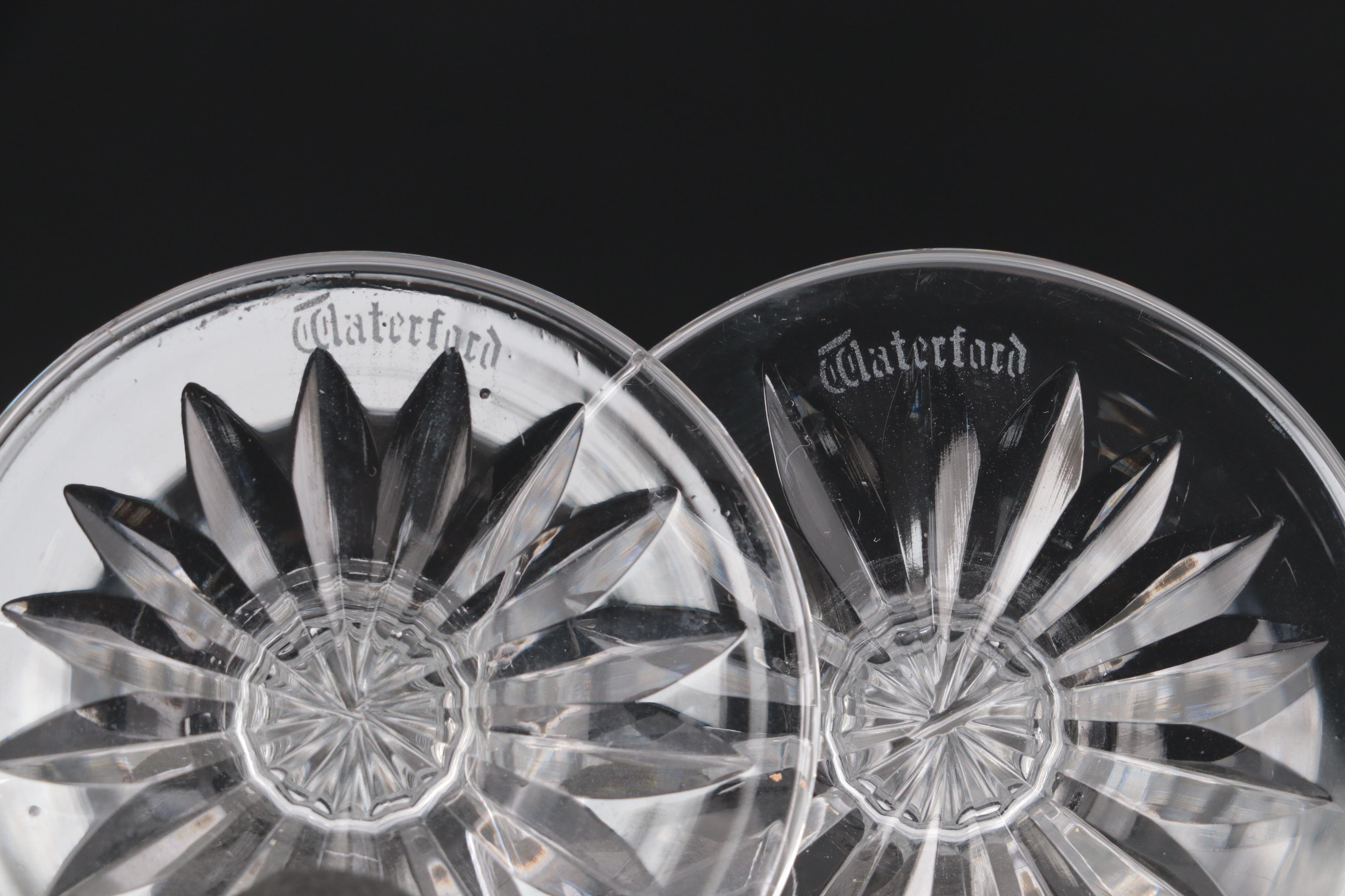 Waterford Crystal "Araglin" and "Castlemaine" Sherry Glasses, Late 20th Century
