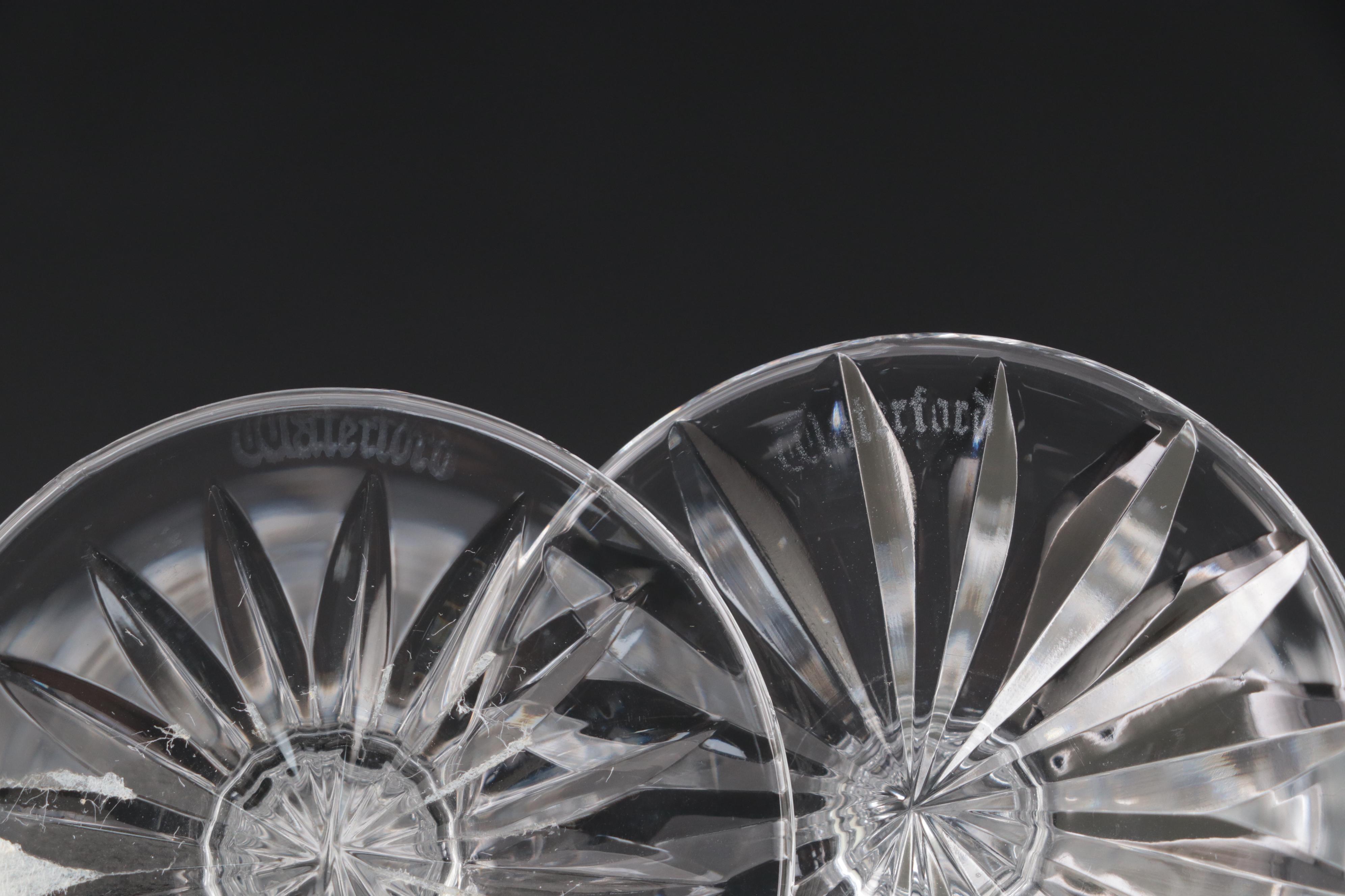 Waterford Crystal "Araglin" and "Castlemaine" Sherry Glasses, Late 20th Century