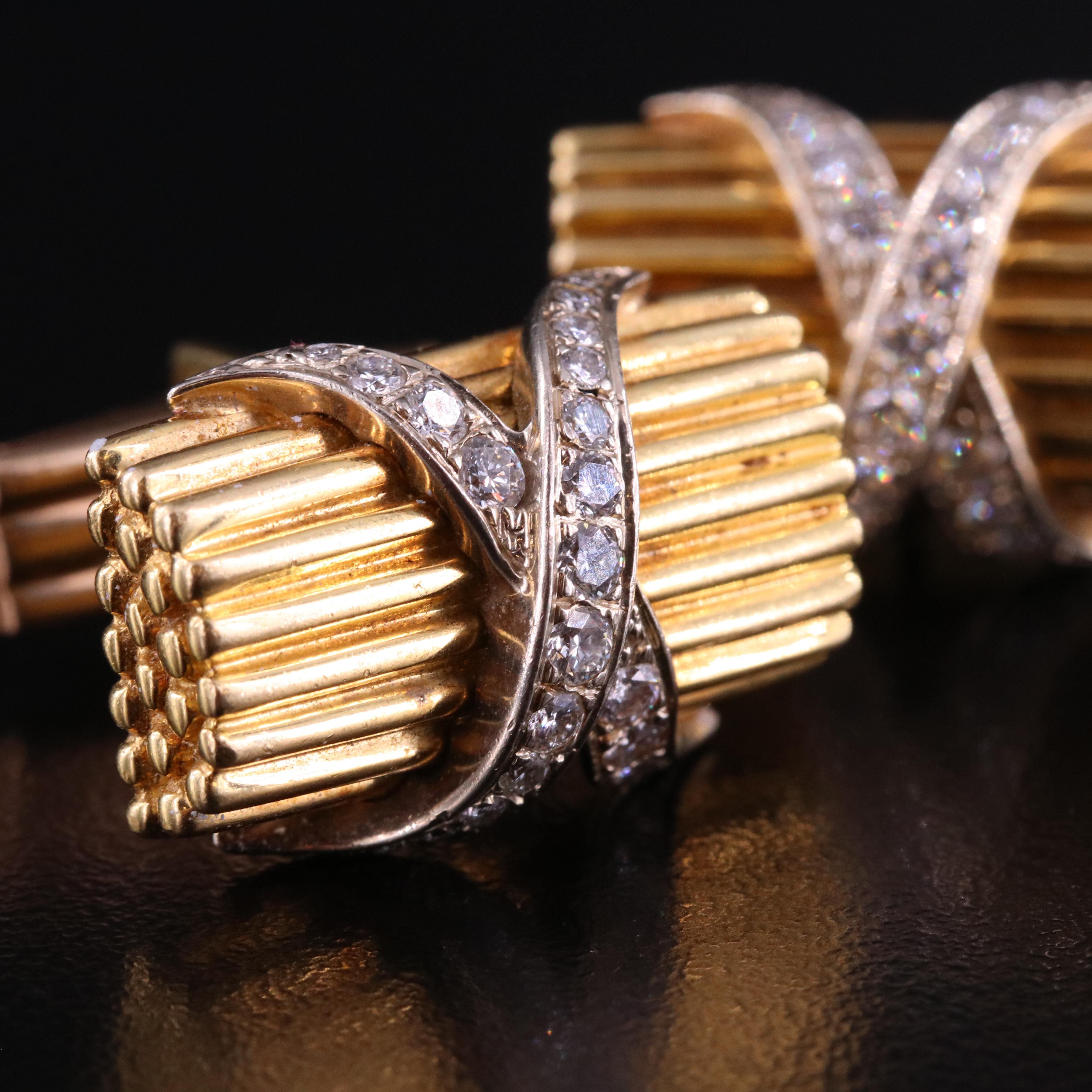 18K Cufflinks with 14K 1.26 CTW Diamond Crossover Accents