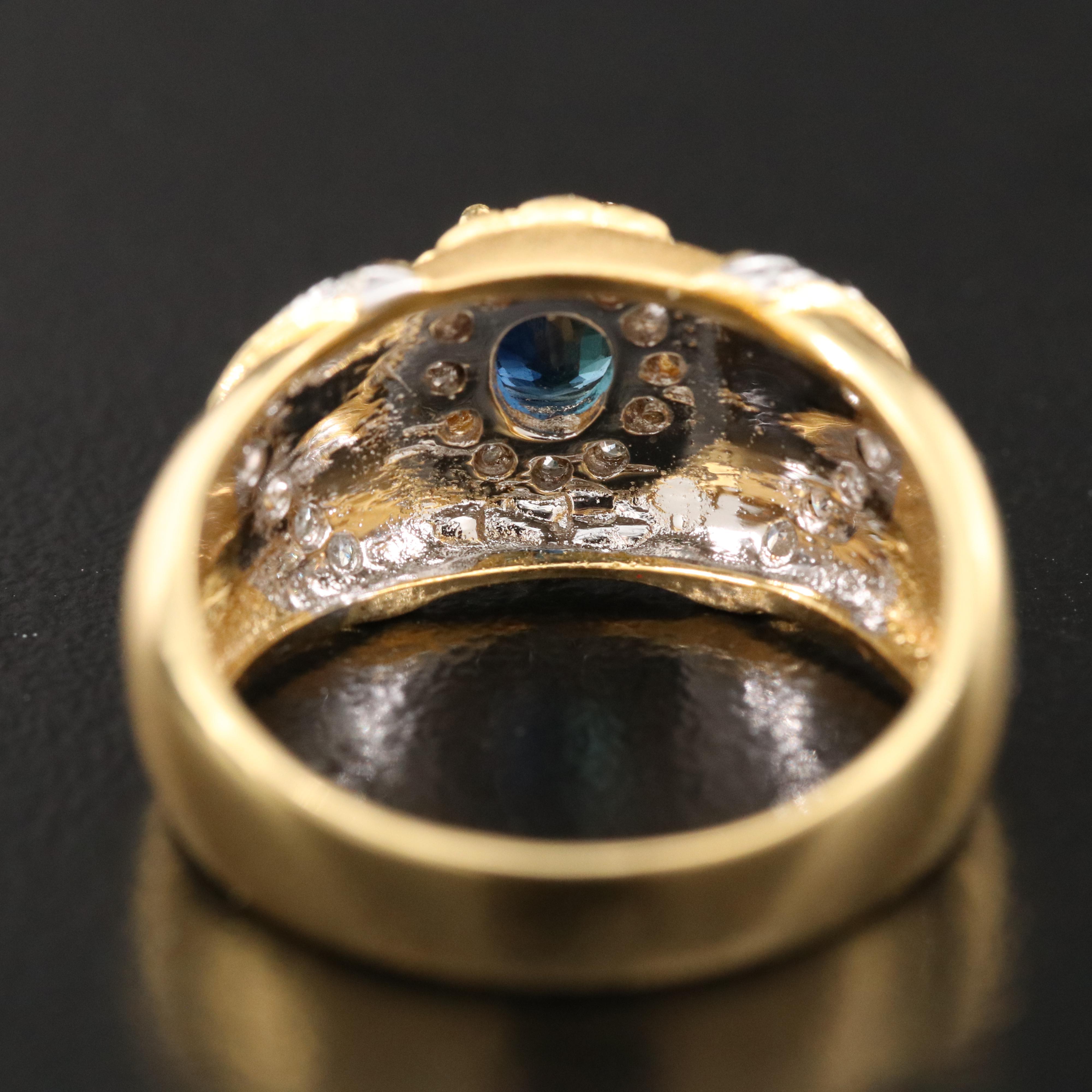 18K Sapphire and Diamond Ring