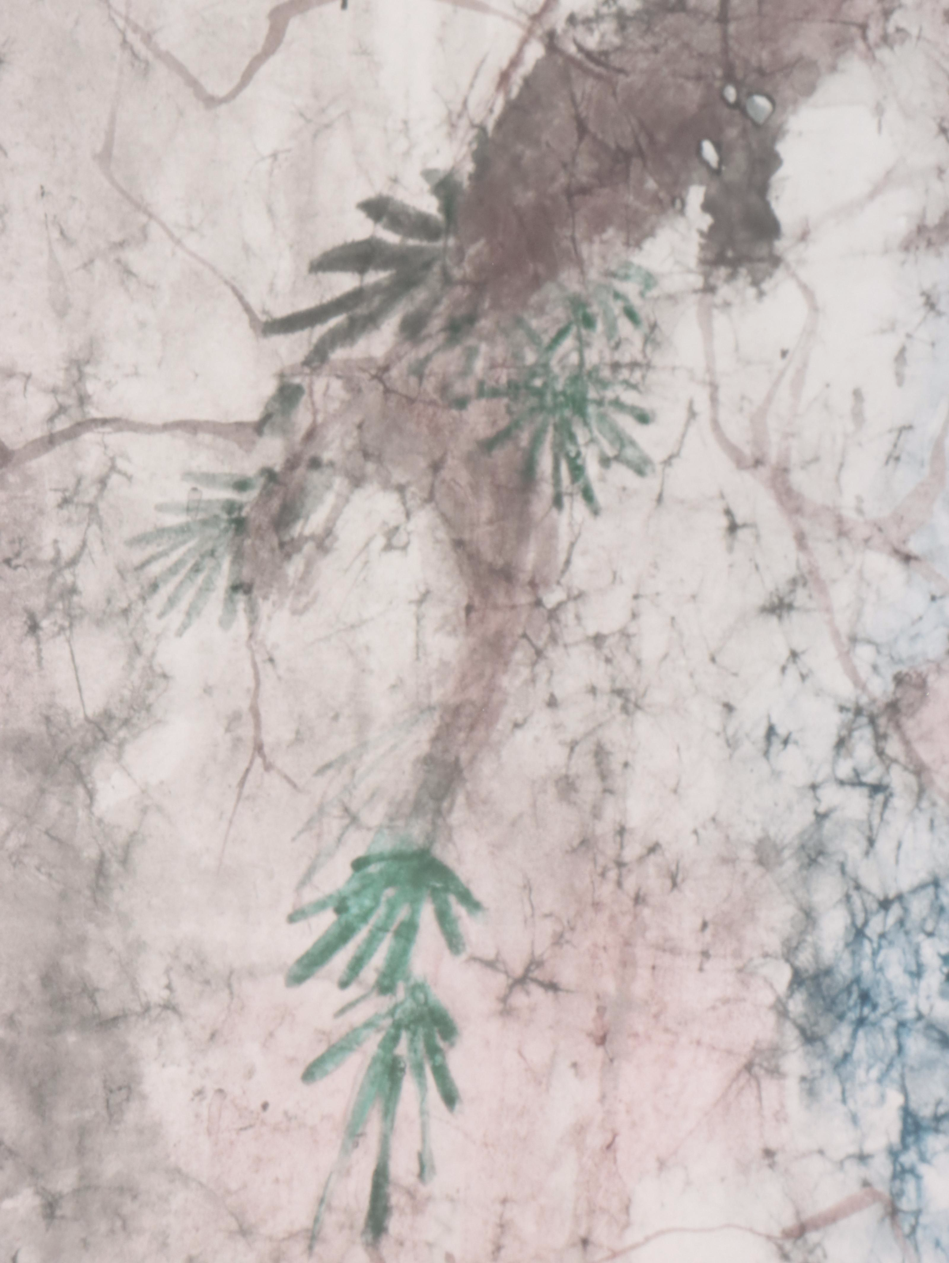 Tseng Ying-Pang Abstract Watercolor Painting "The Luxuriance of Pine"