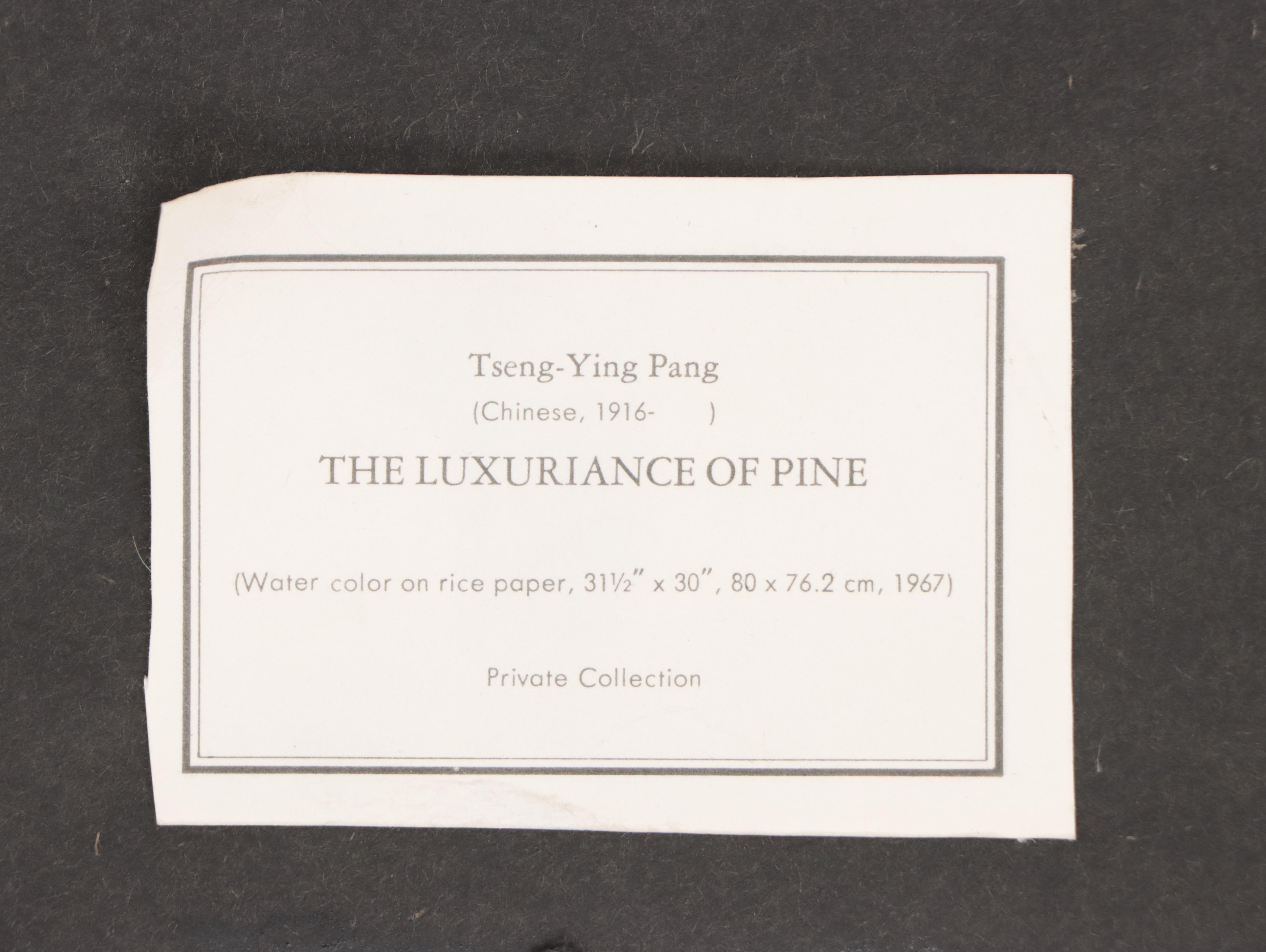 Tseng Ying-Pang Abstract Watercolor Painting "The Luxuriance of Pine"