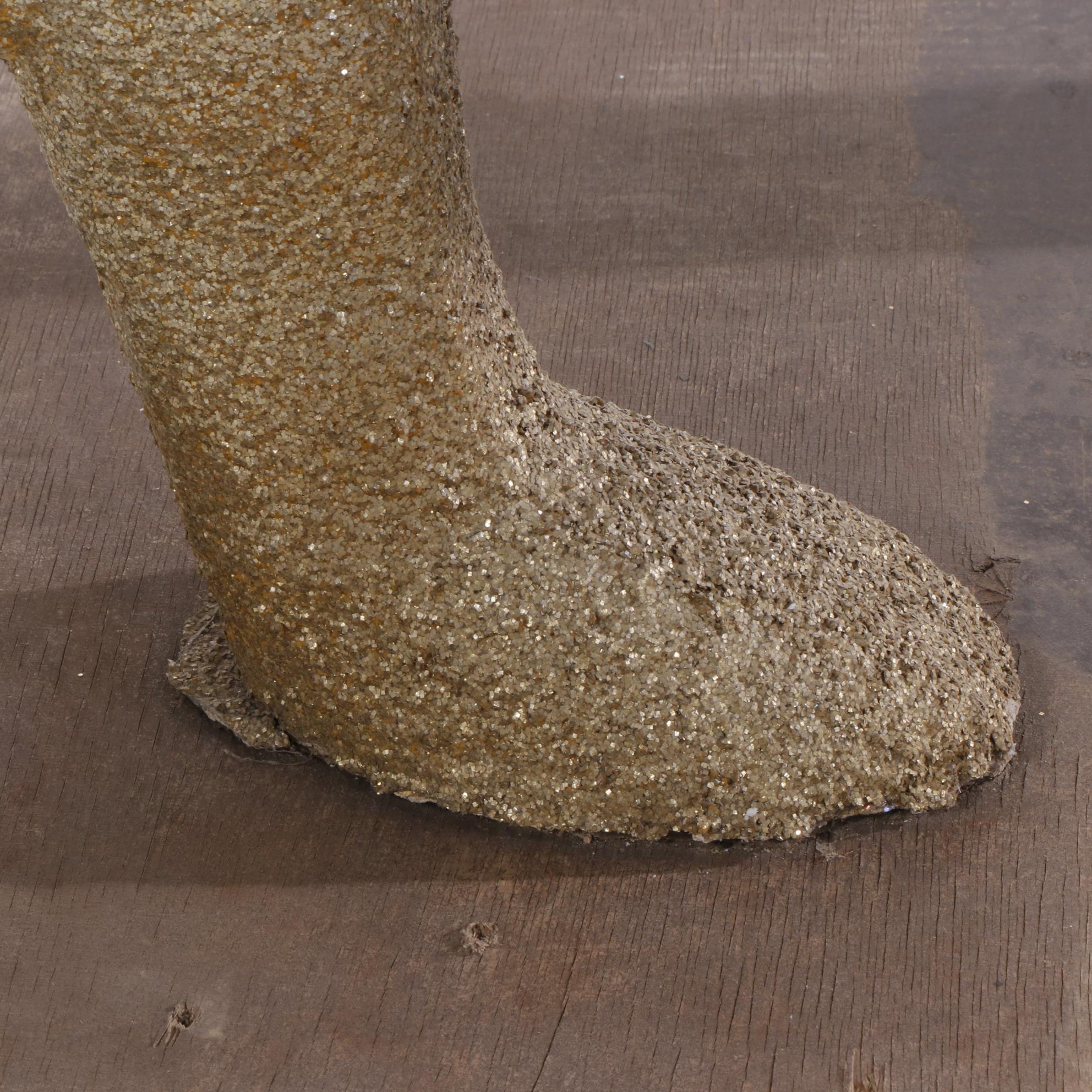 Large Scale Gold Glittered Deer Sculpture