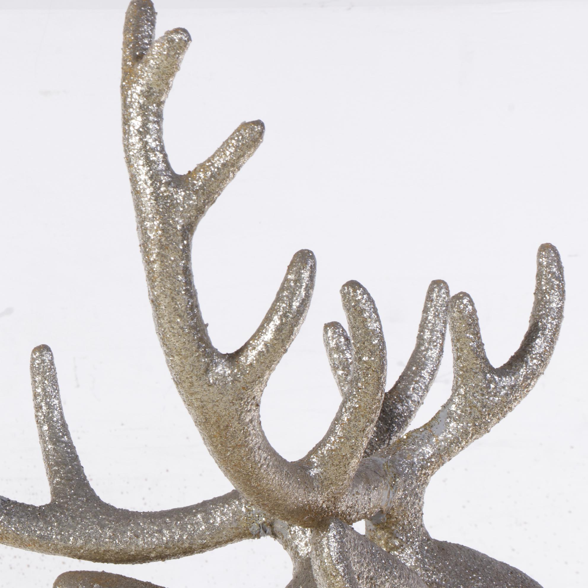 Large Scale Gold Glittered Deer Sculpture