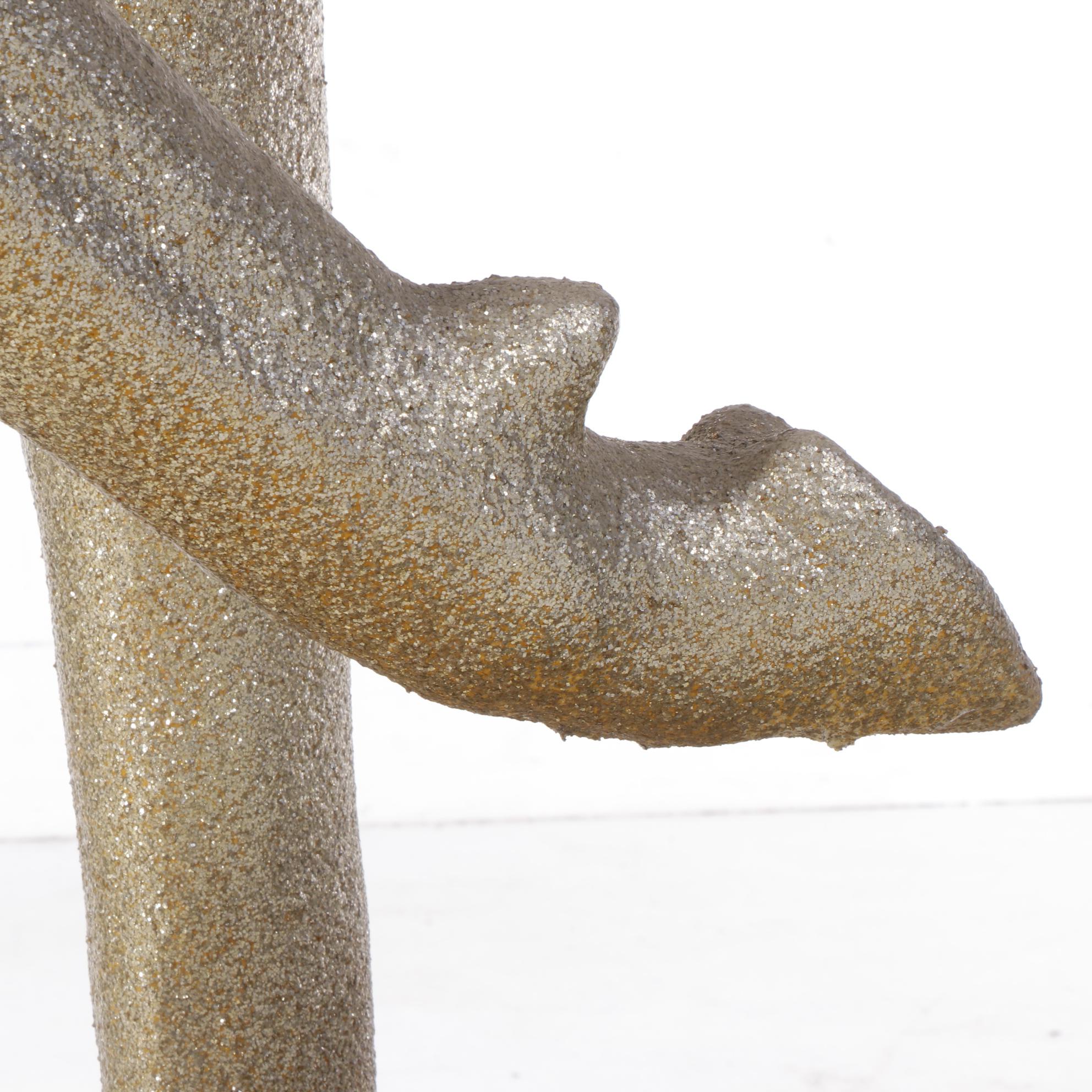 Large Scale Gold Glittered Deer Sculpture