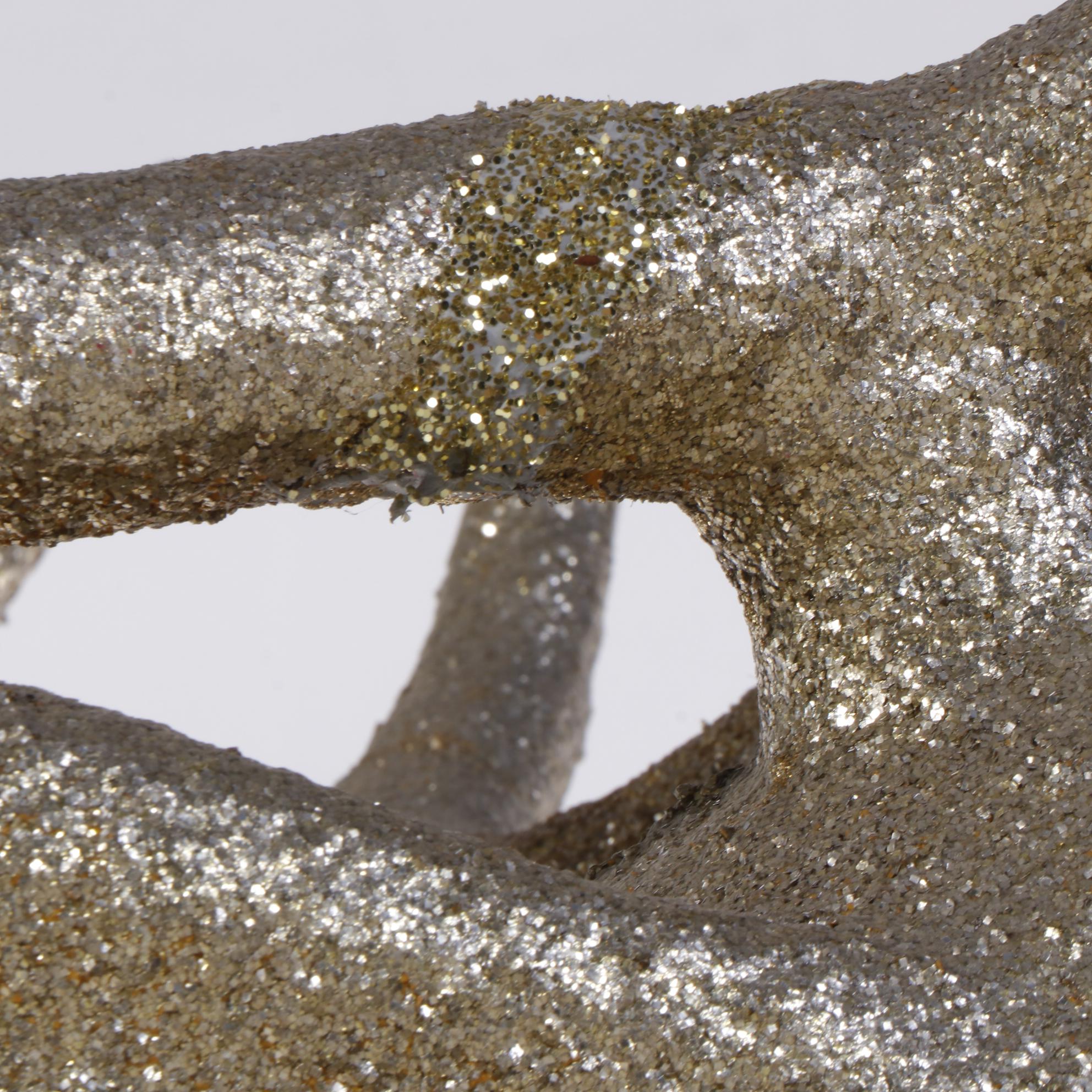 Large Scale Gold Glittered Deer Sculpture