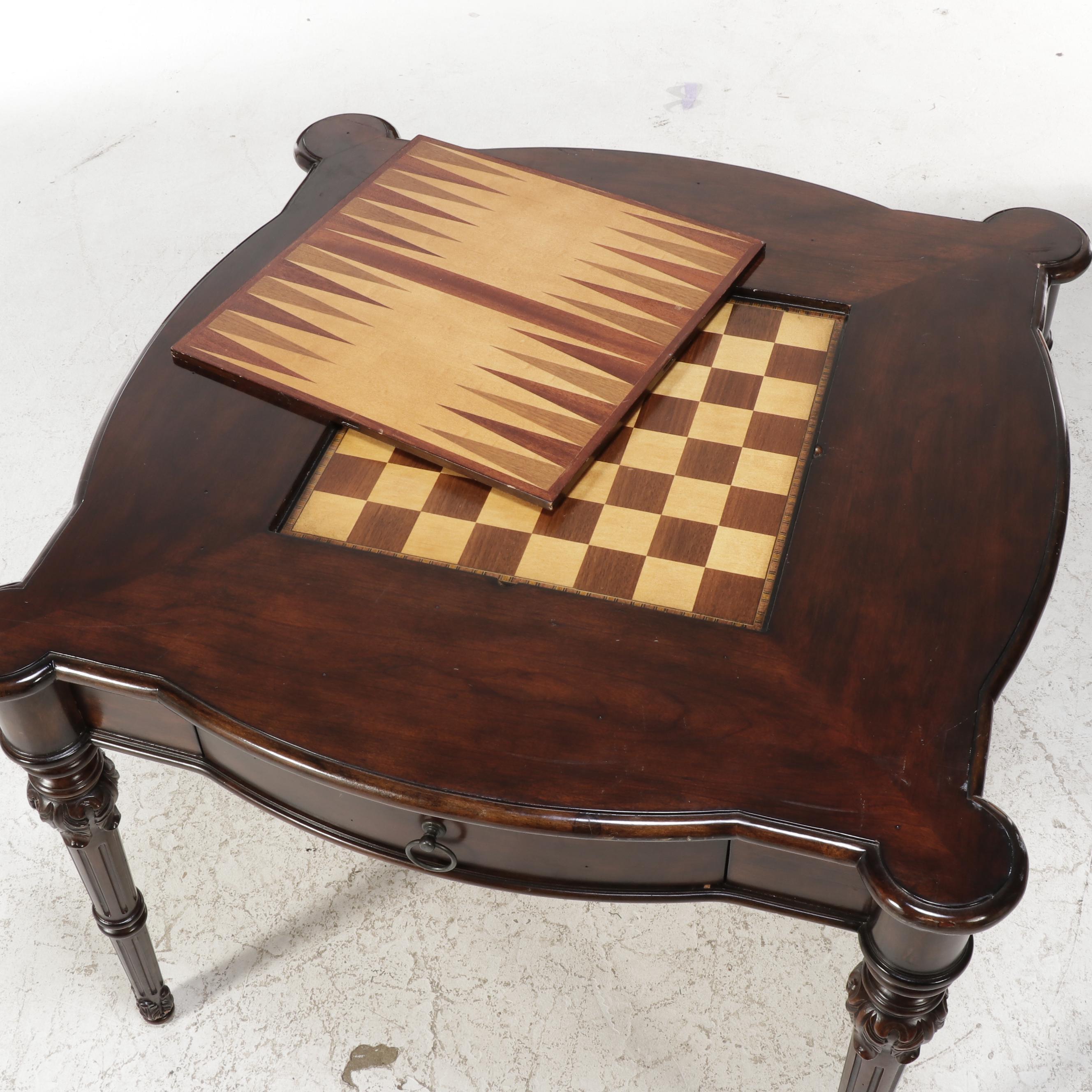 Frontgate Wooden Game Table