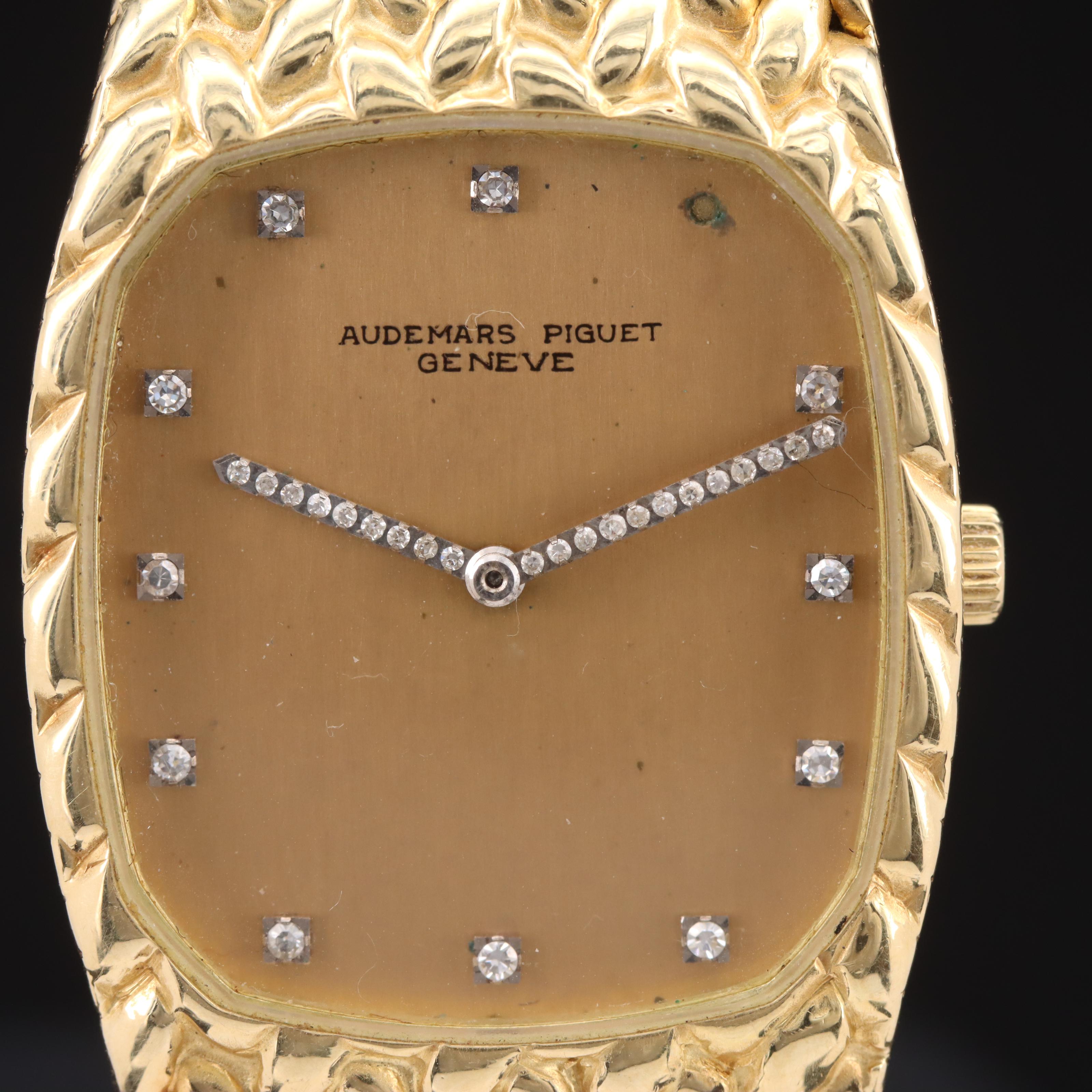 Vintage 18K Audemars Piguet Watch with Diamond Accents