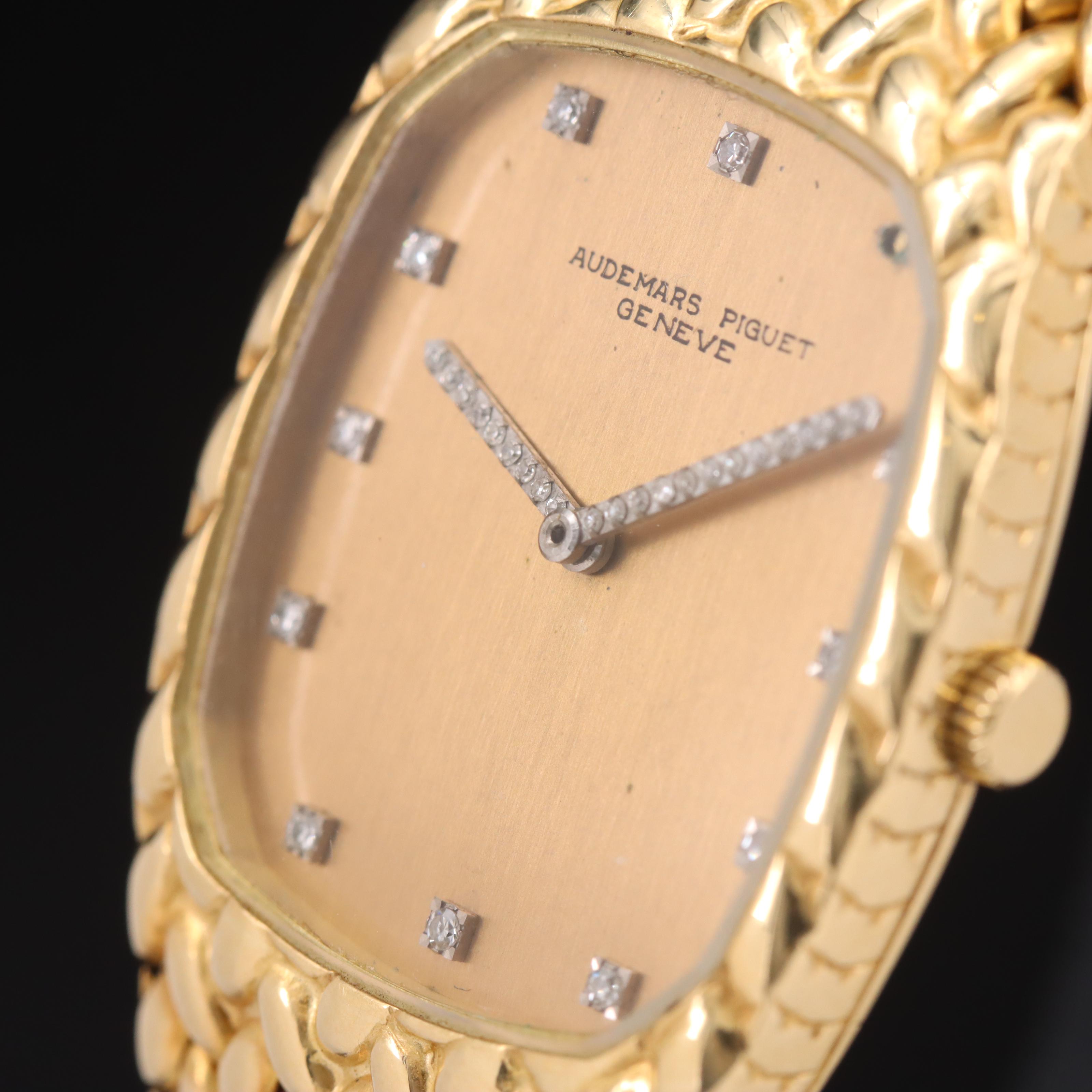Vintage 18K Audemars Piguet Watch with Diamond Accents