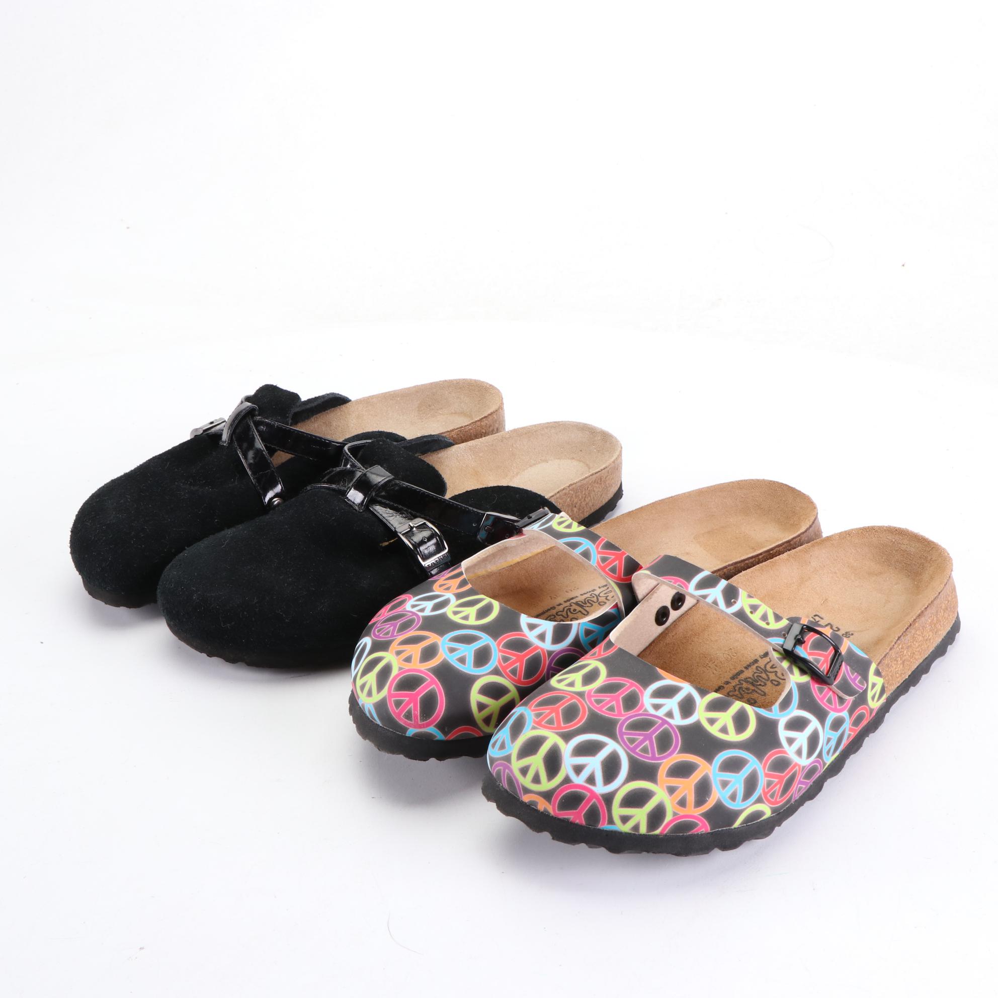 Birkenstock Shearling Sandals and Tatami Clogs with Birki's Graphic Print Clogs