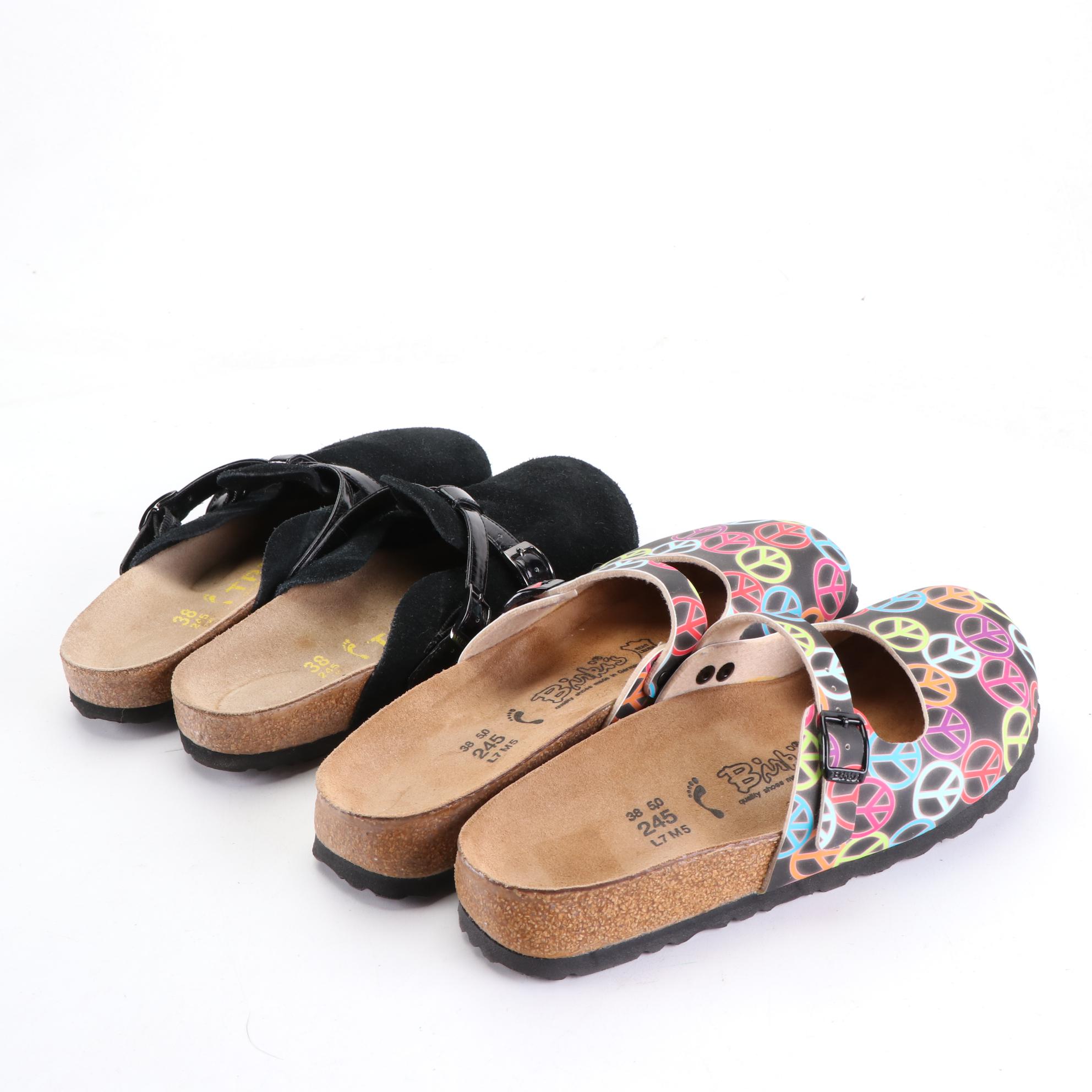Birkenstock Shearling Sandals and Tatami Clogs with Birki's Graphic Print Clogs