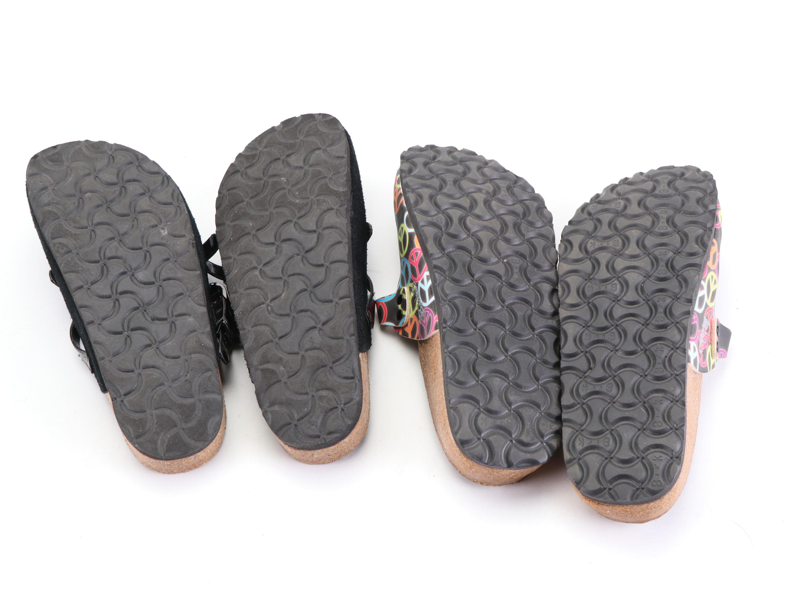 Birkenstock Shearling Sandals and Tatami Clogs with Birki's Graphic Print Clogs