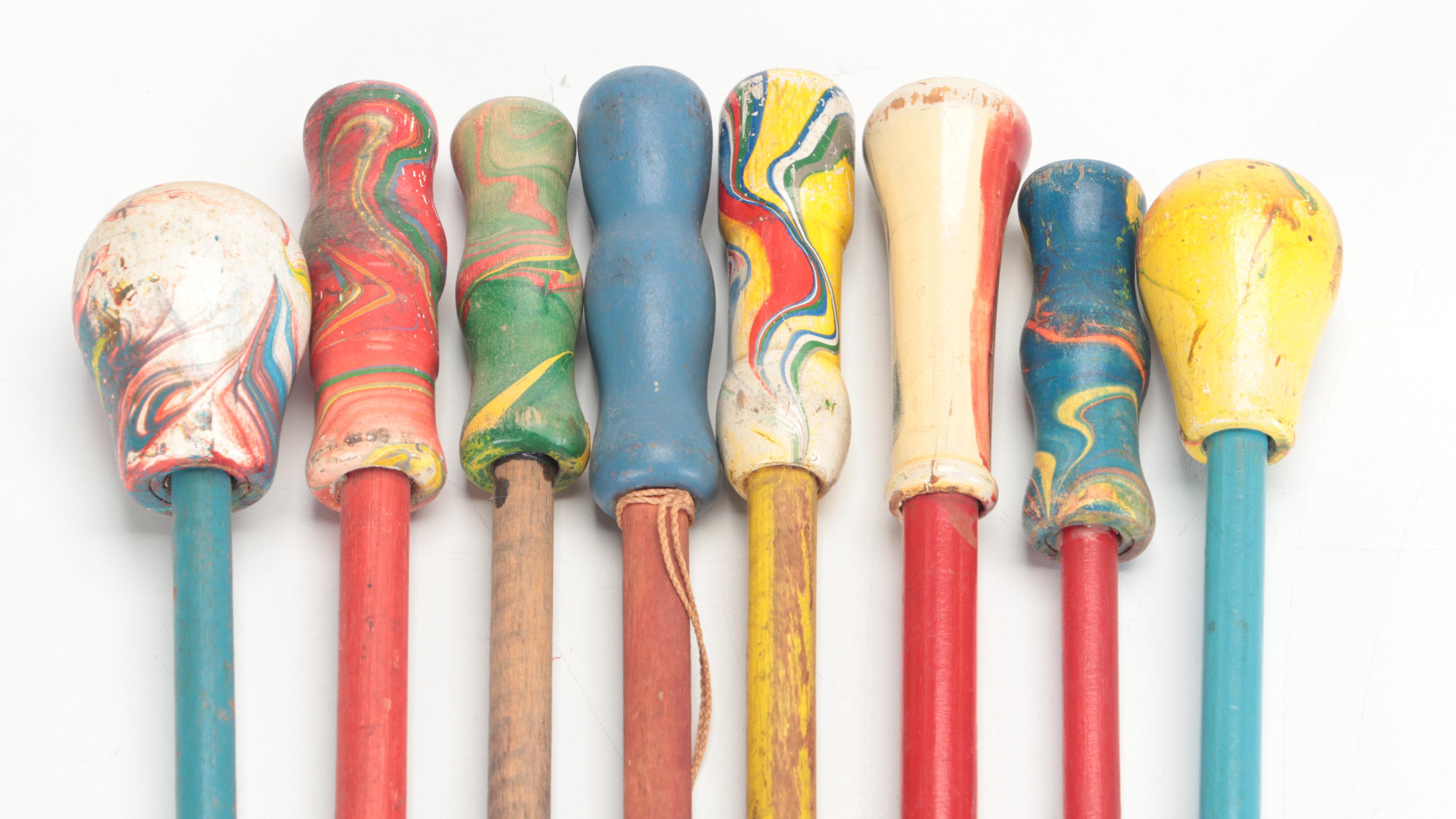 Hand-Painted Wooden Souvenir Carnival Sticks
