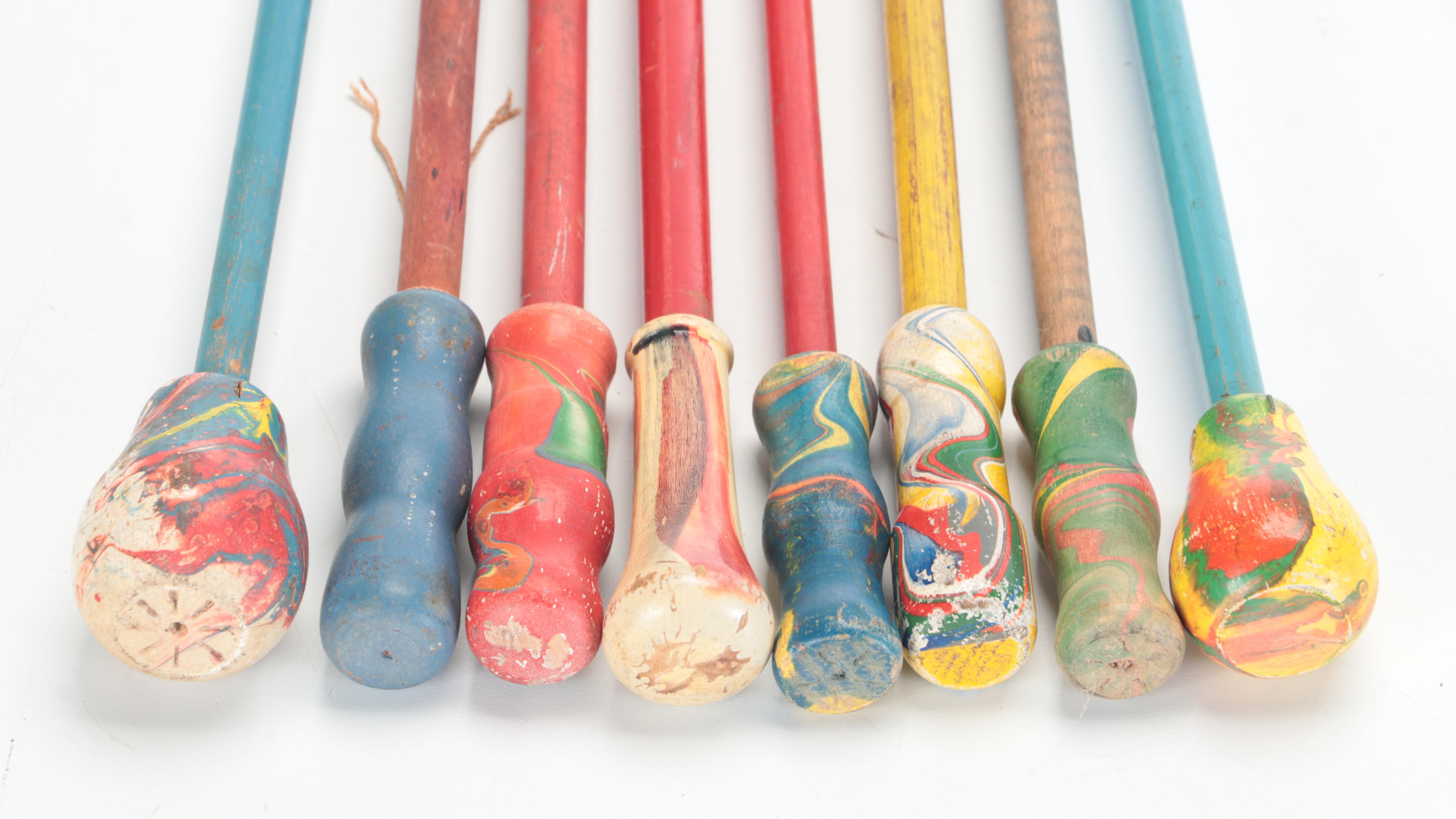 Hand-Painted Wooden Souvenir Carnival Sticks