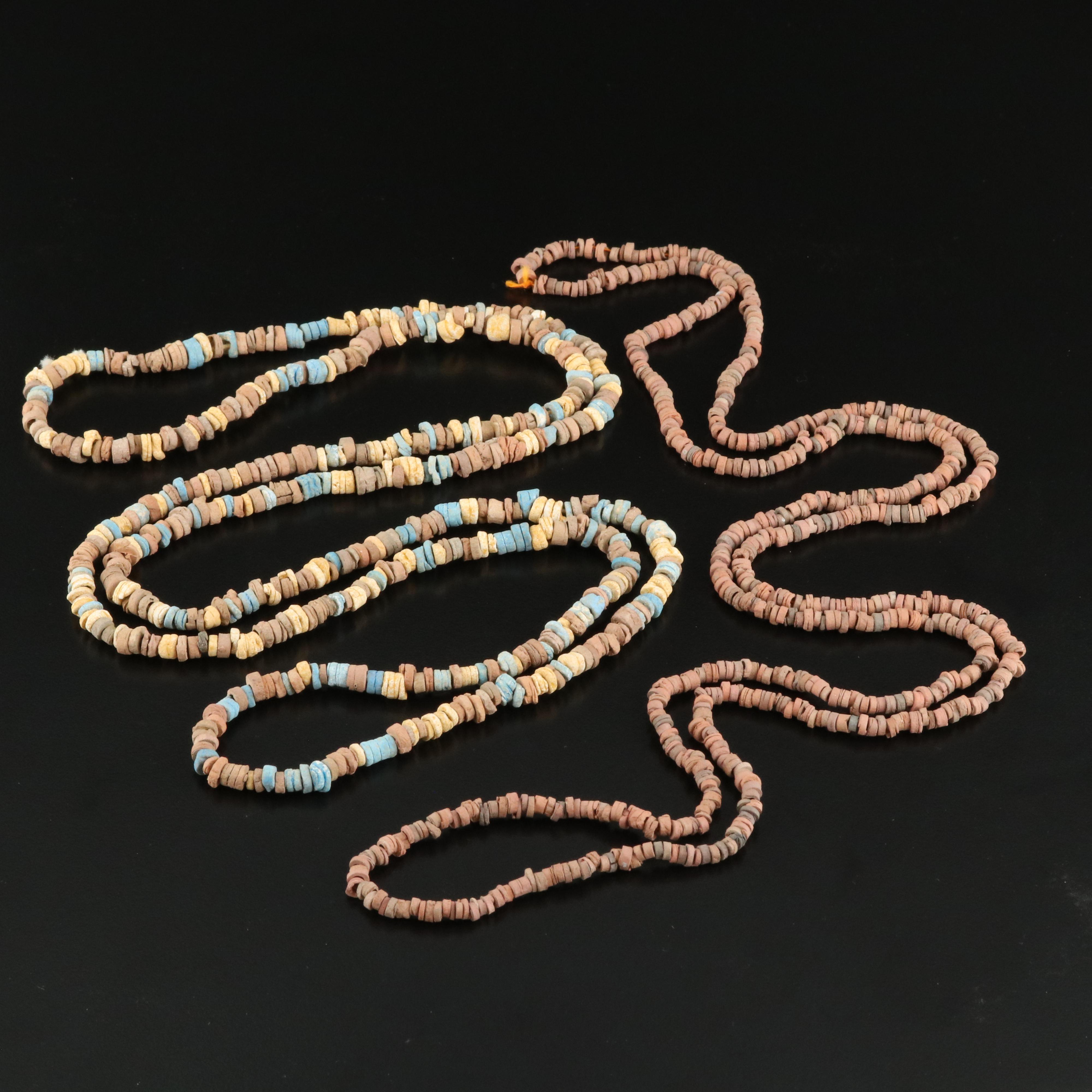 Vintage Faience Bead Necklaces