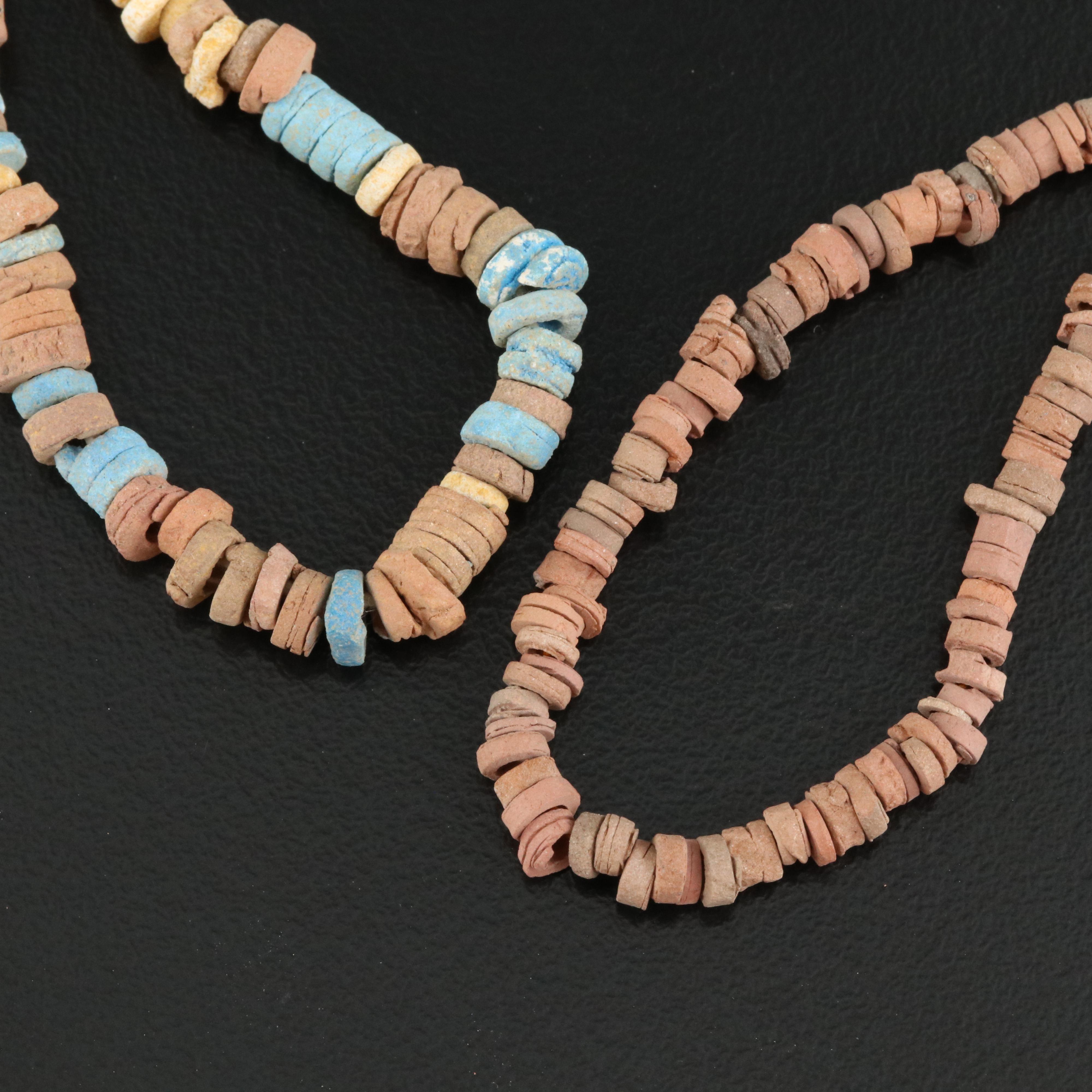 Vintage Faience Bead Necklaces