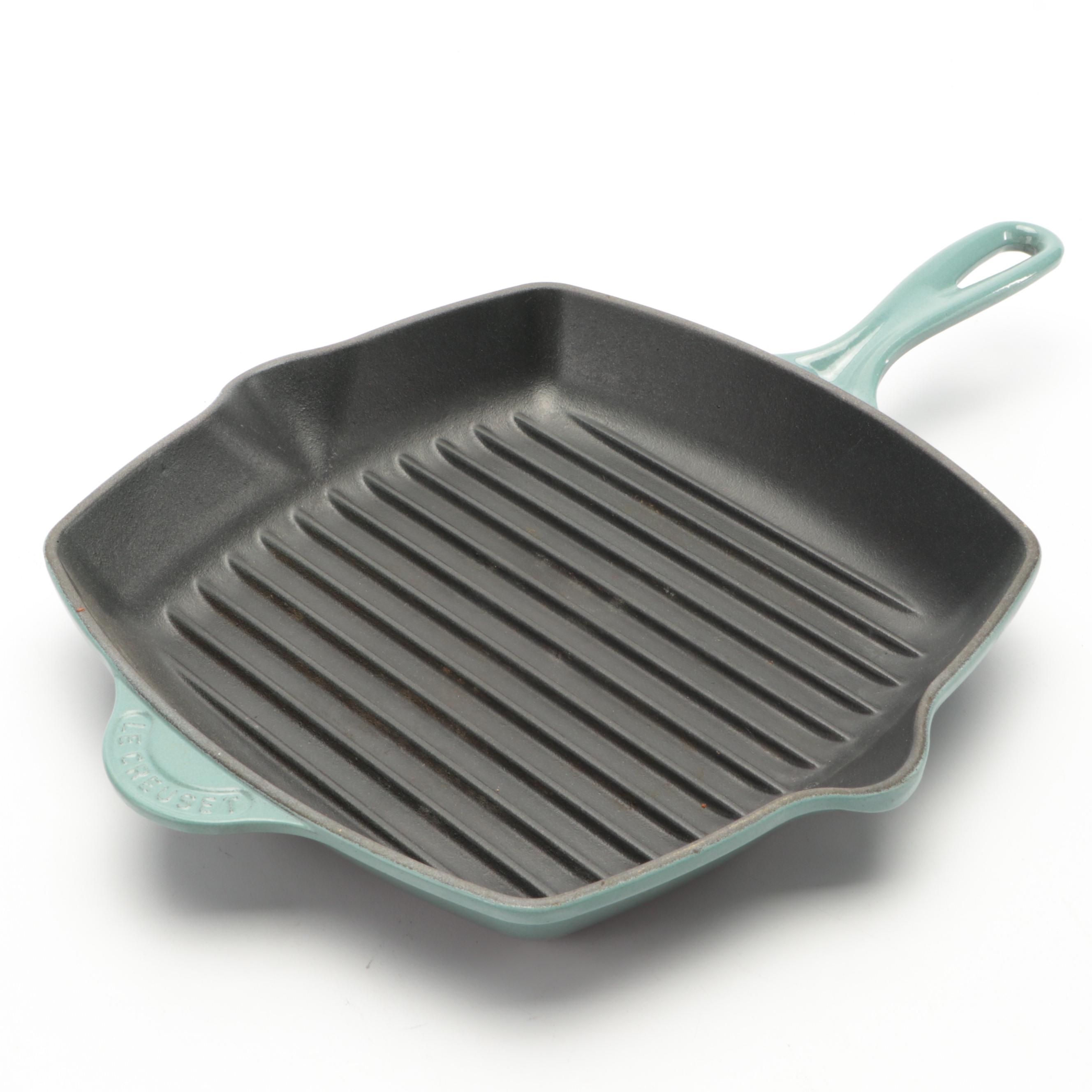 Le Creuset Enameled Cast Iron Skillet Grill with Ceramic Bowl