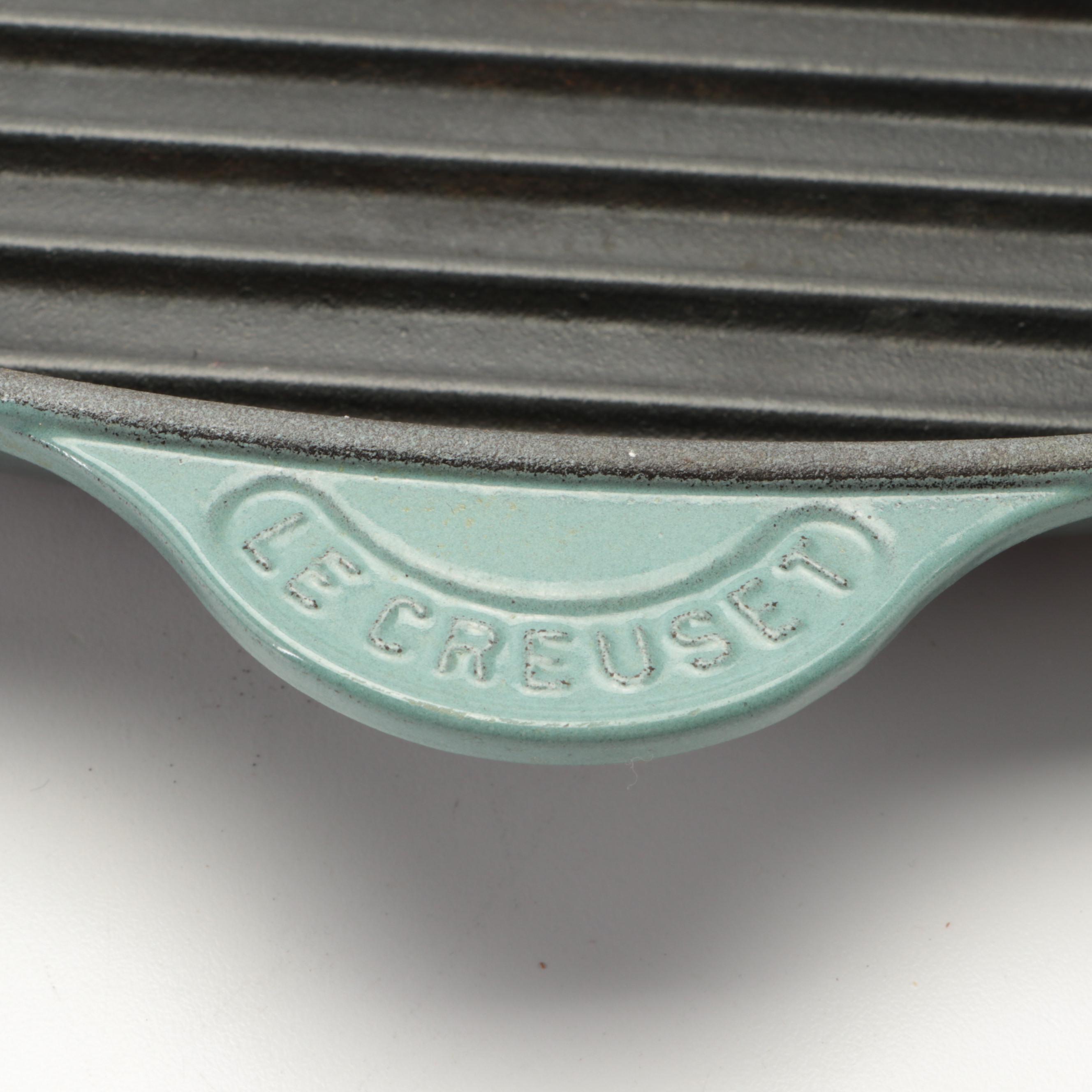 Le Creuset Enameled Cast Iron Skillet Grill with Ceramic Bowl