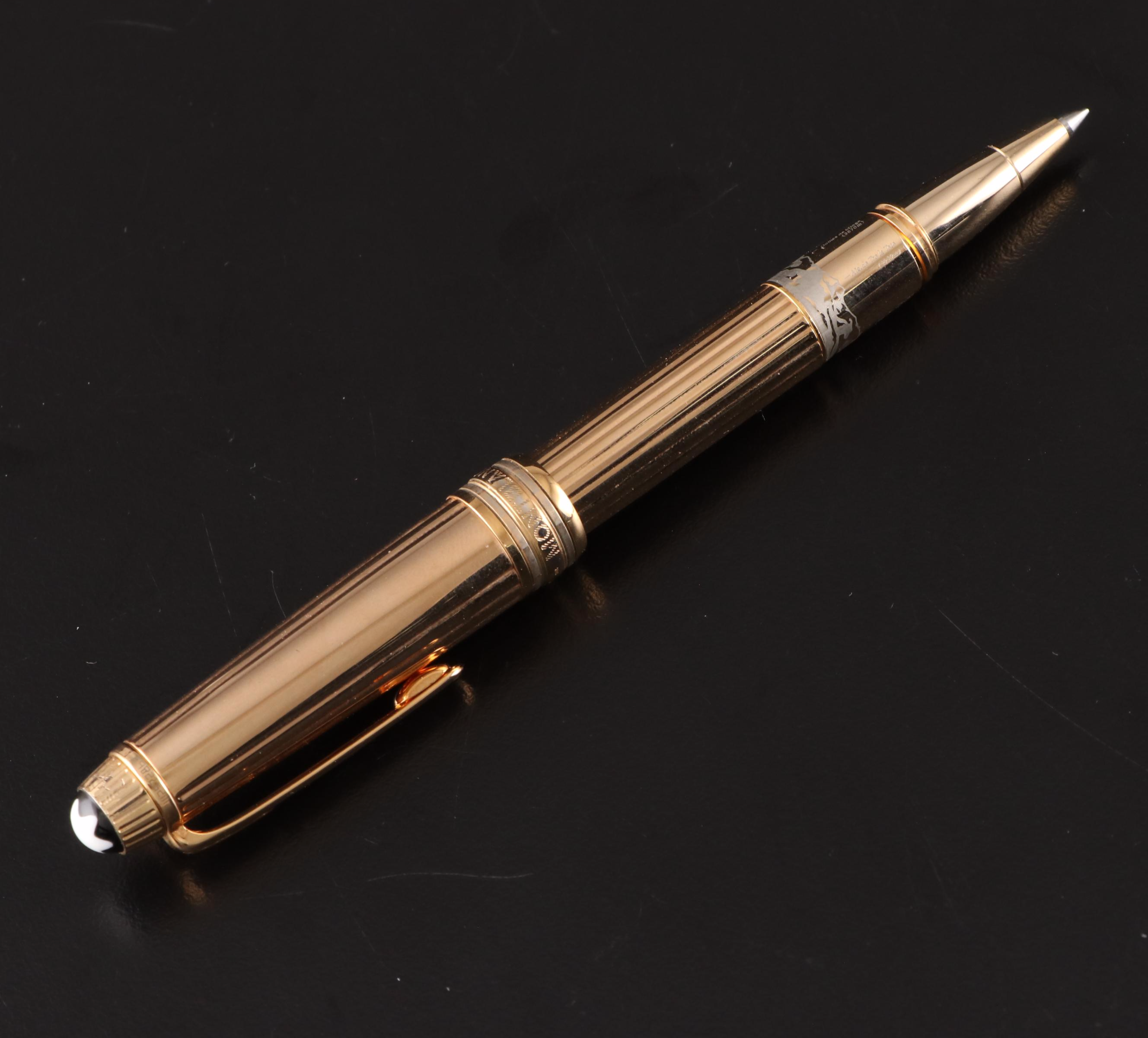 Montblanc Meisterstück PIX Gold Vermeil Fountain Pen and Ballpoint Pen