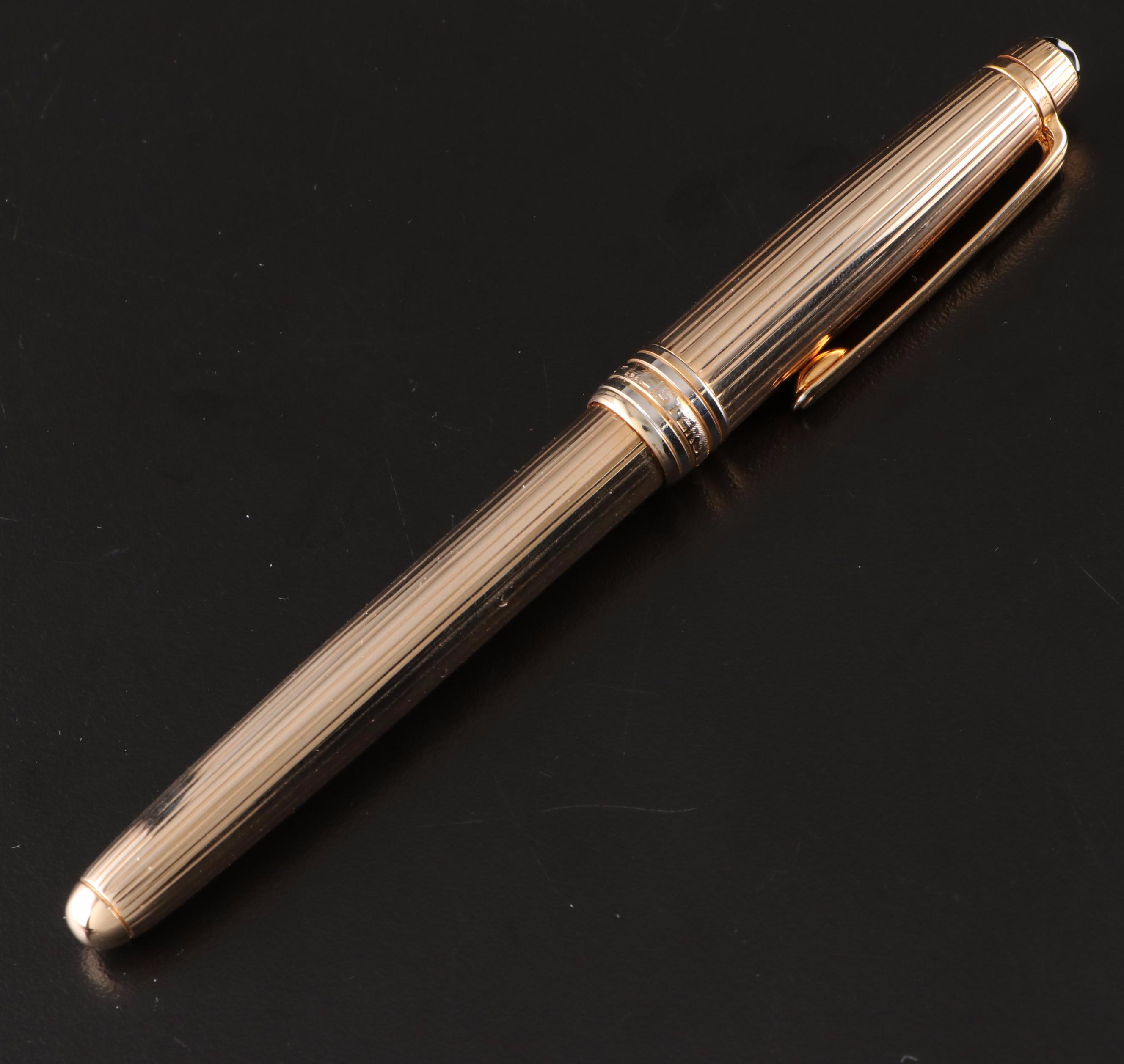 Montblanc Meisterstück PIX Gold Vermeil Fountain Pen and Ballpoint Pen