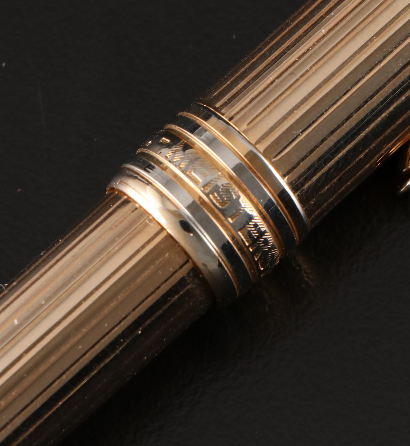 Montblanc Meisterstück PIX Gold Vermeil Fountain Pen and Ballpoint Pen