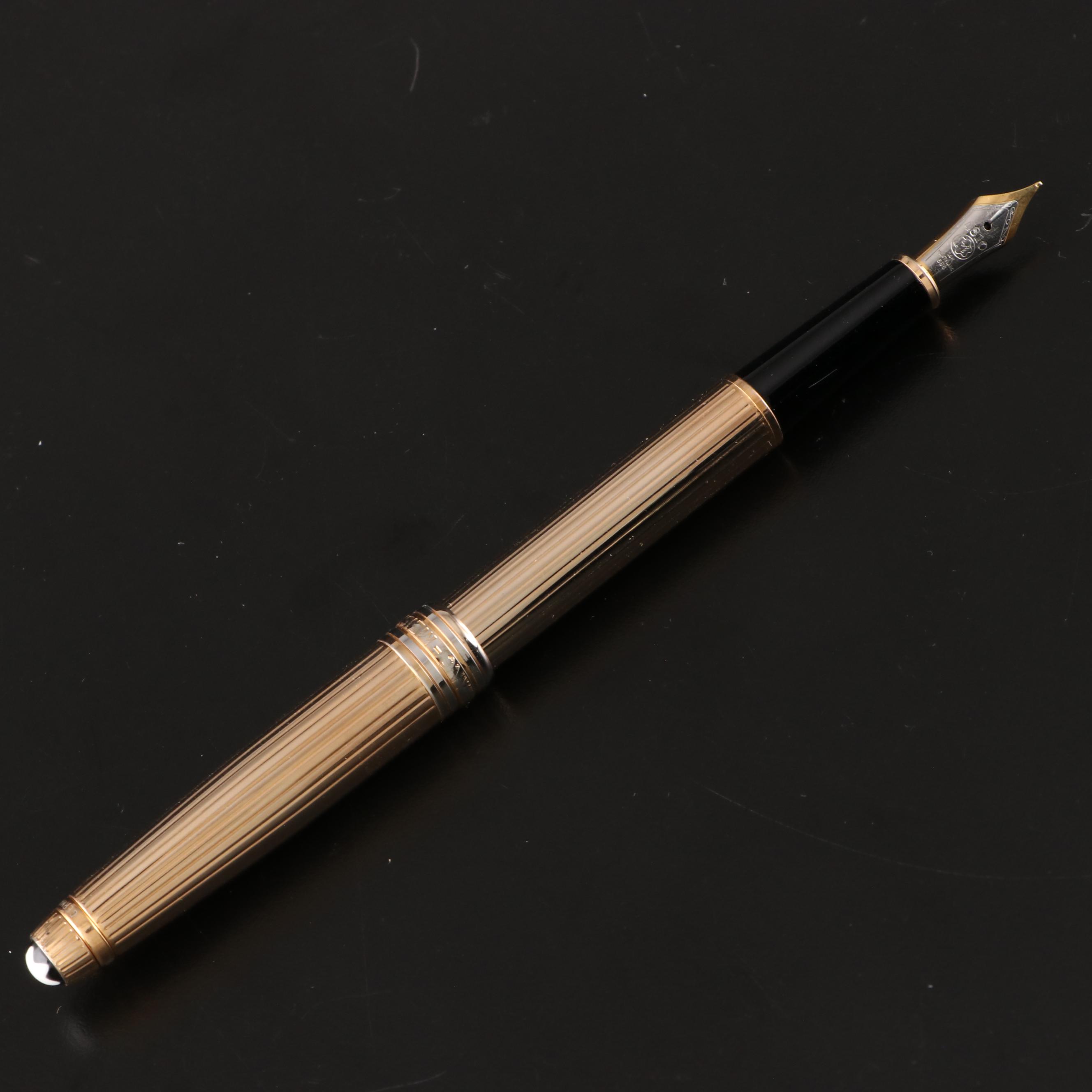 Montblanc Meisterstück PIX Gold Vermeil Fountain Pen and Ballpoint Pen