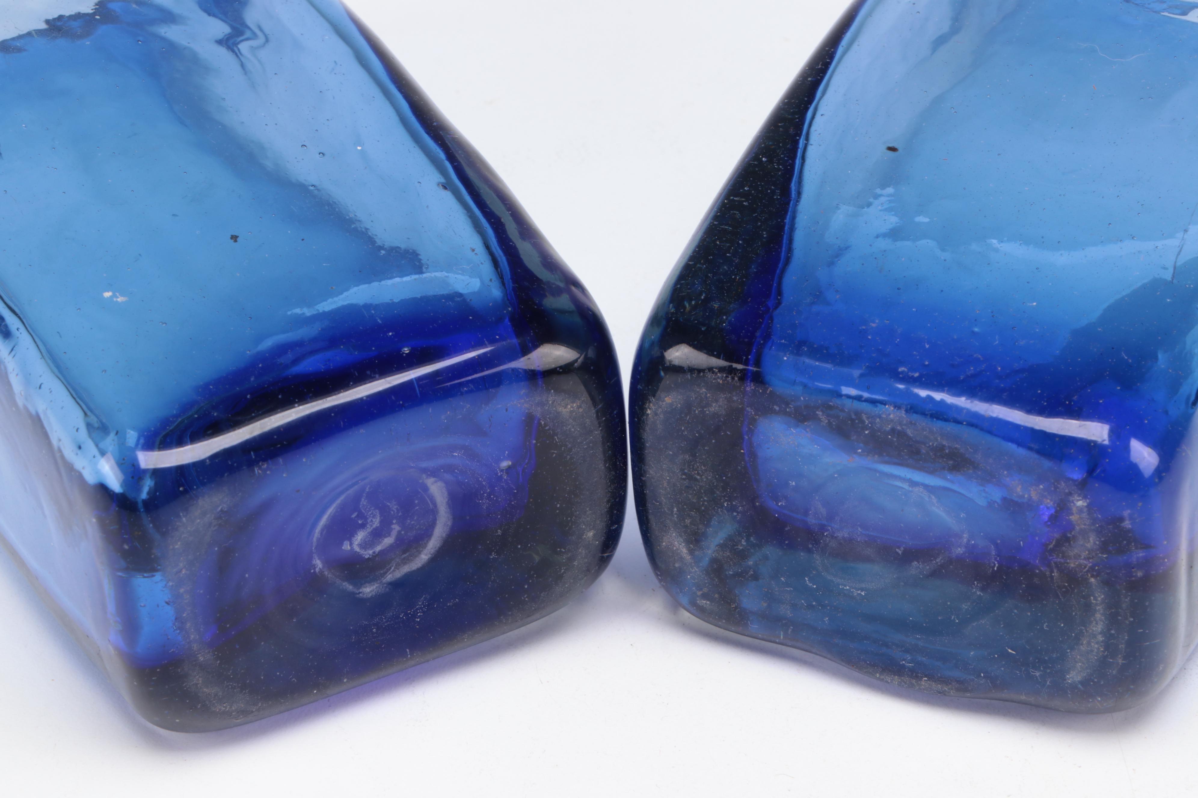 Cobalt Blue Blown Glass Vase Collection