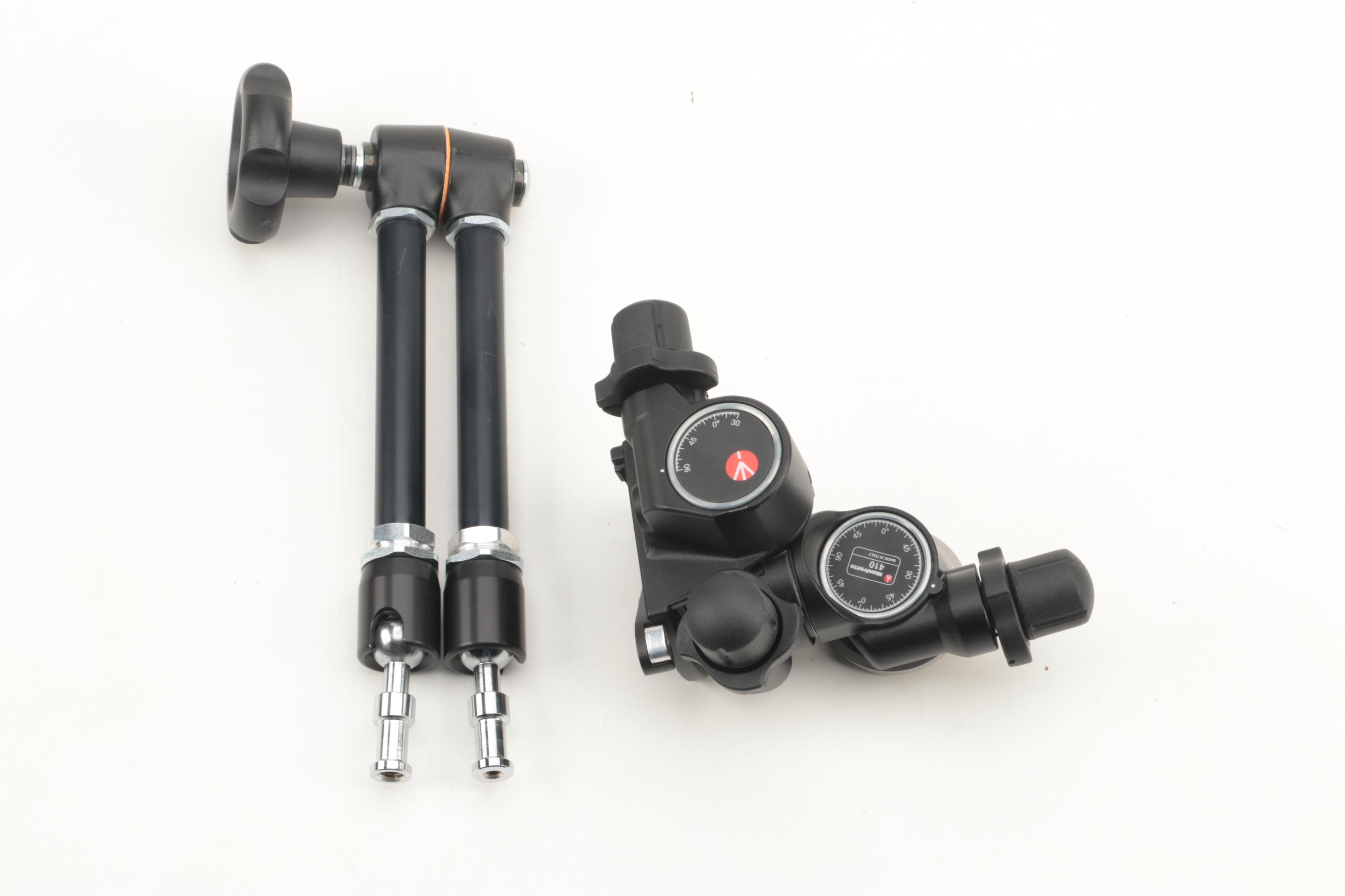 Manfrotto 143 and 244 Magic Arms with 410 Junior Geared Head