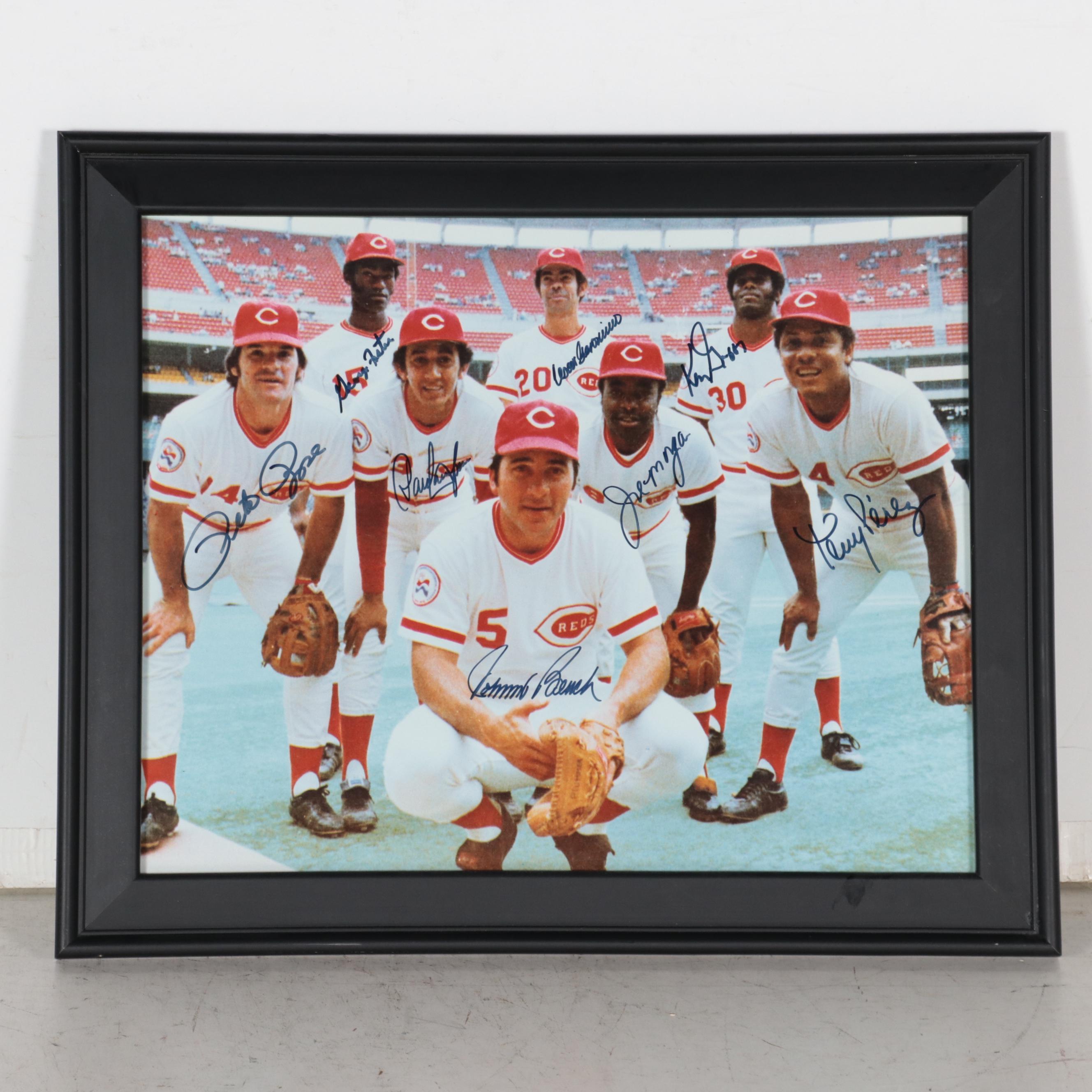 Cincinnati Reds "The Great 8" Signed Giclée, Pete Rose, Johnny Bench, Joe Morgan