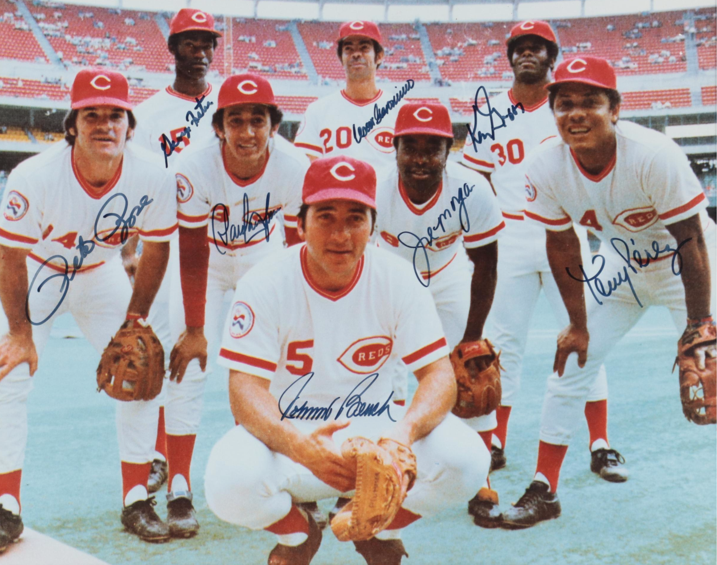 Cincinnati Reds "The Great 8" Signed Giclée, Pete Rose, Johnny Bench, Joe Morgan