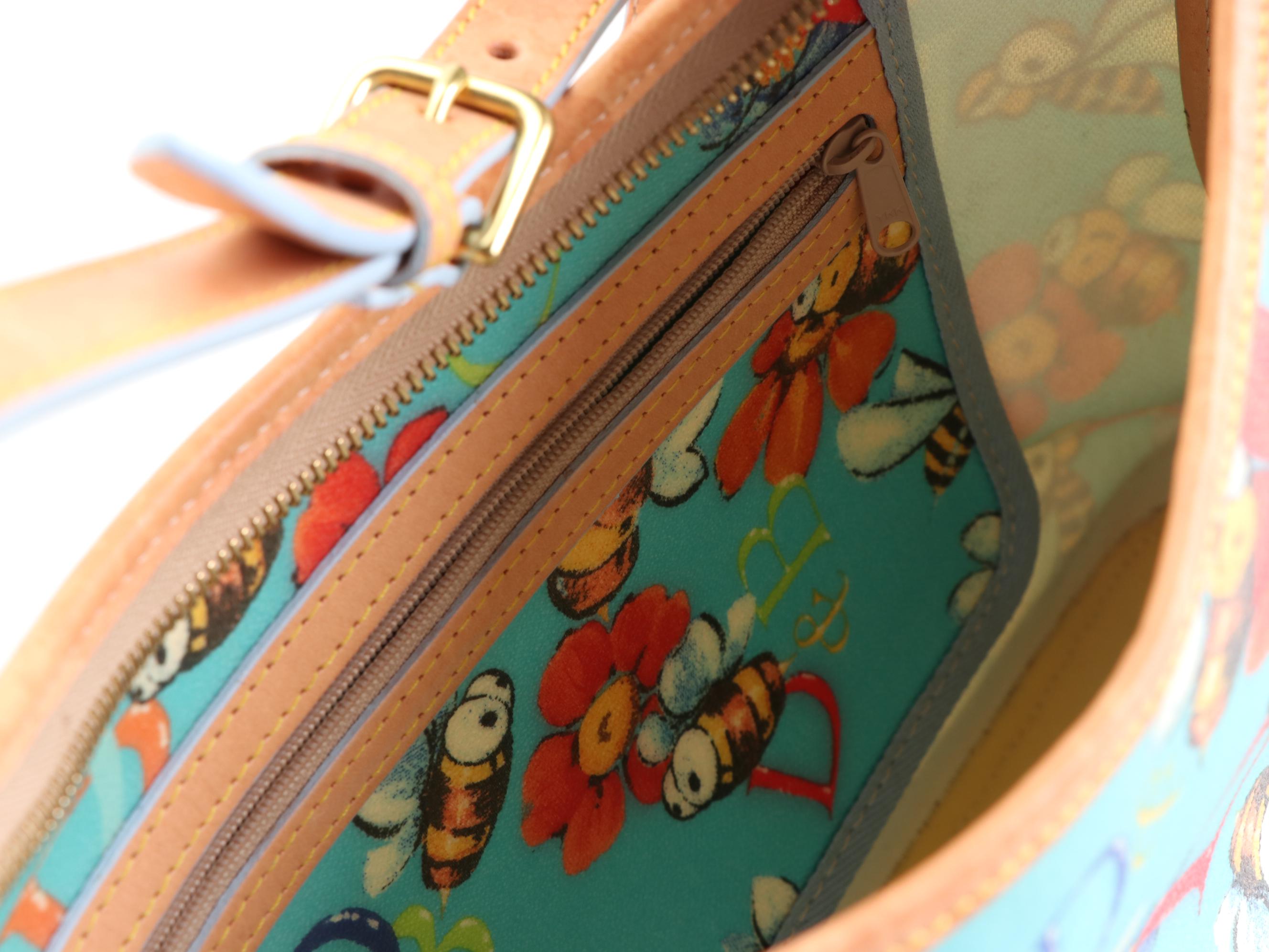 Dooney & Bourke Bumble Bee Motif Coated Canvas and Leather Bags