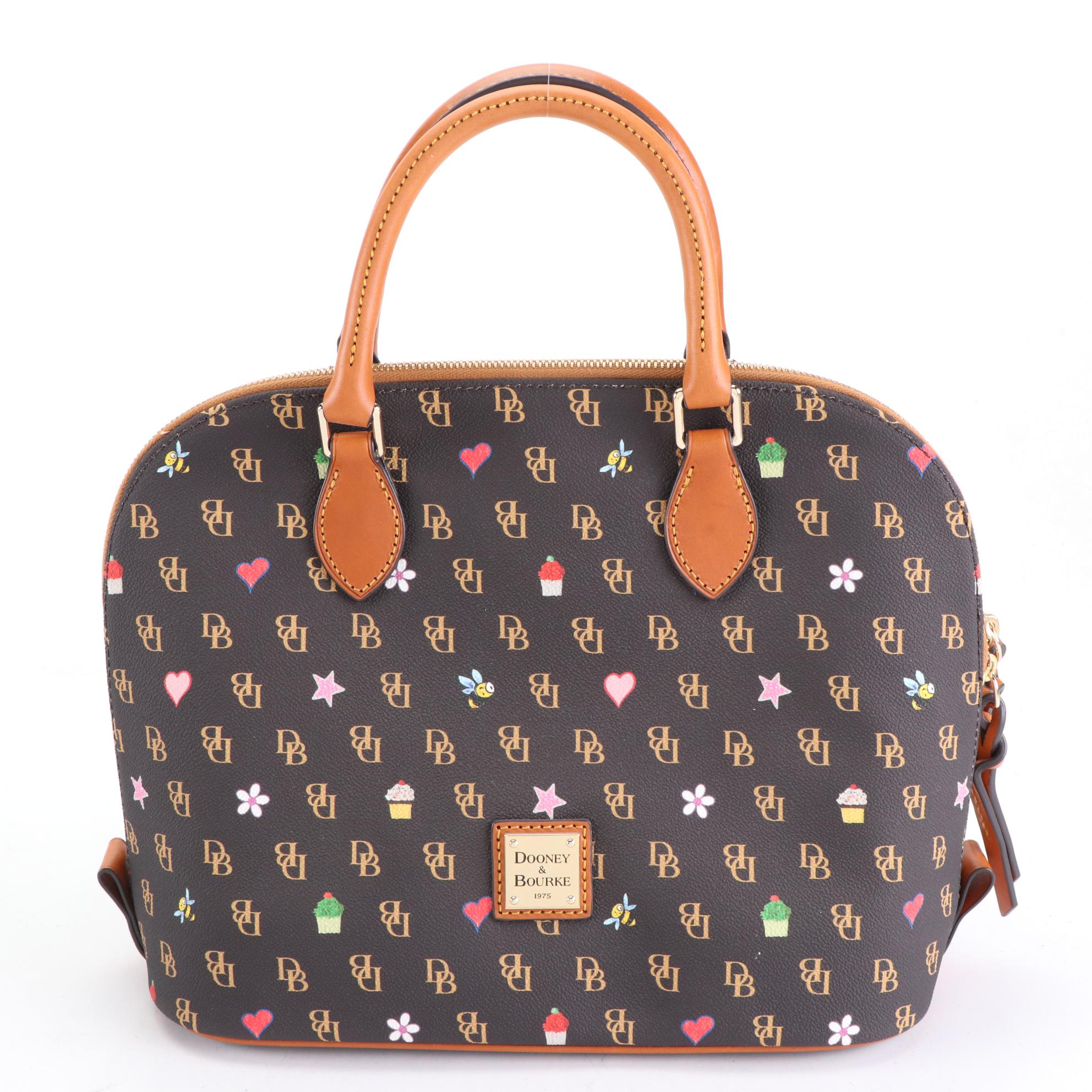Dooney & Bourke Bumble Bee Motif Coated Canvas and Leather Bags
