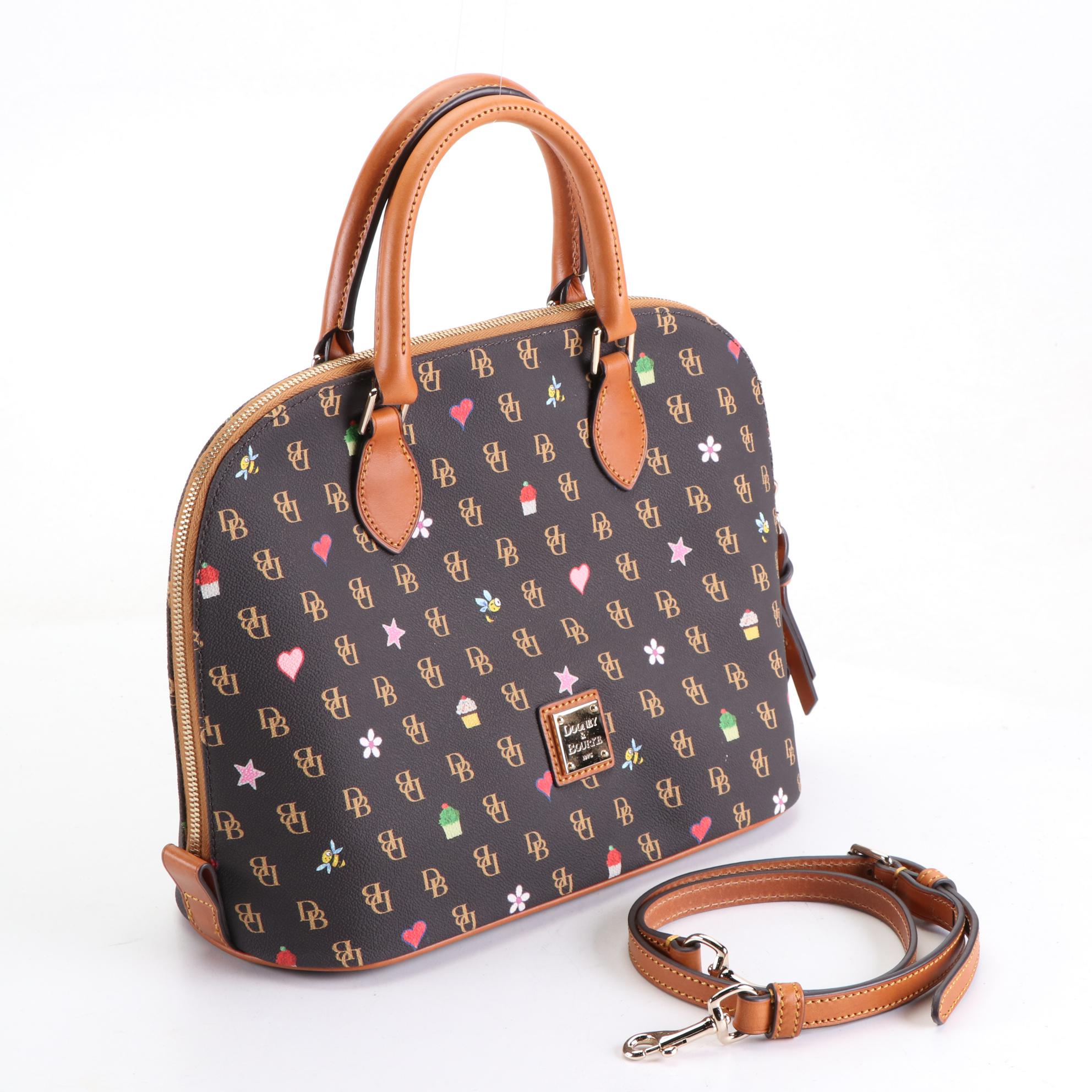 Dooney & Bourke Bumble Bee Motif Coated Canvas and Leather Bags