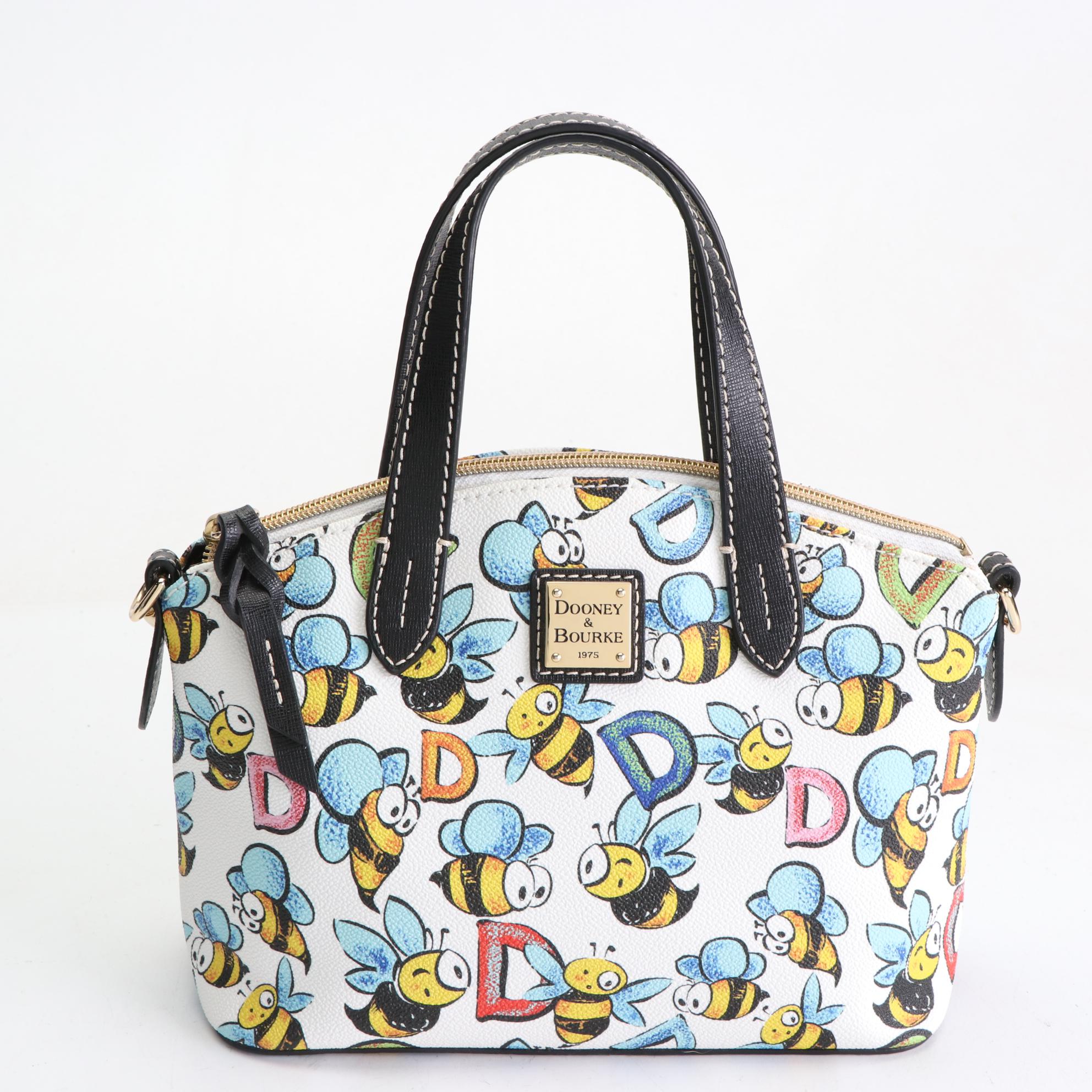 Dooney & Bourke Bumble Bee Motif Coated Canvas and Leather Bags