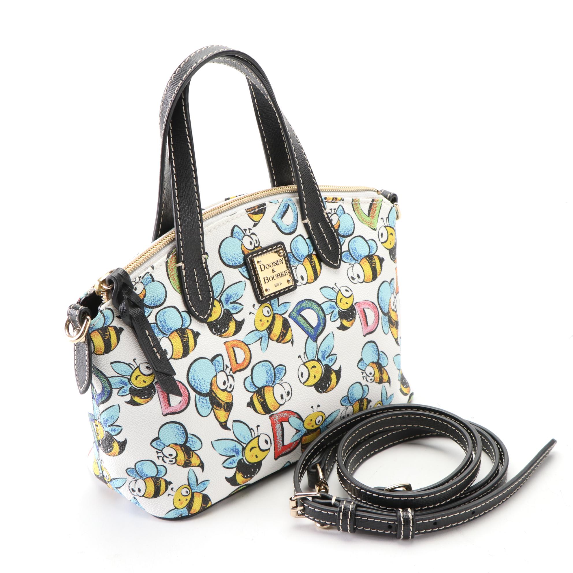 Dooney & Bourke Bumble Bee Motif Coated Canvas and Leather Bags