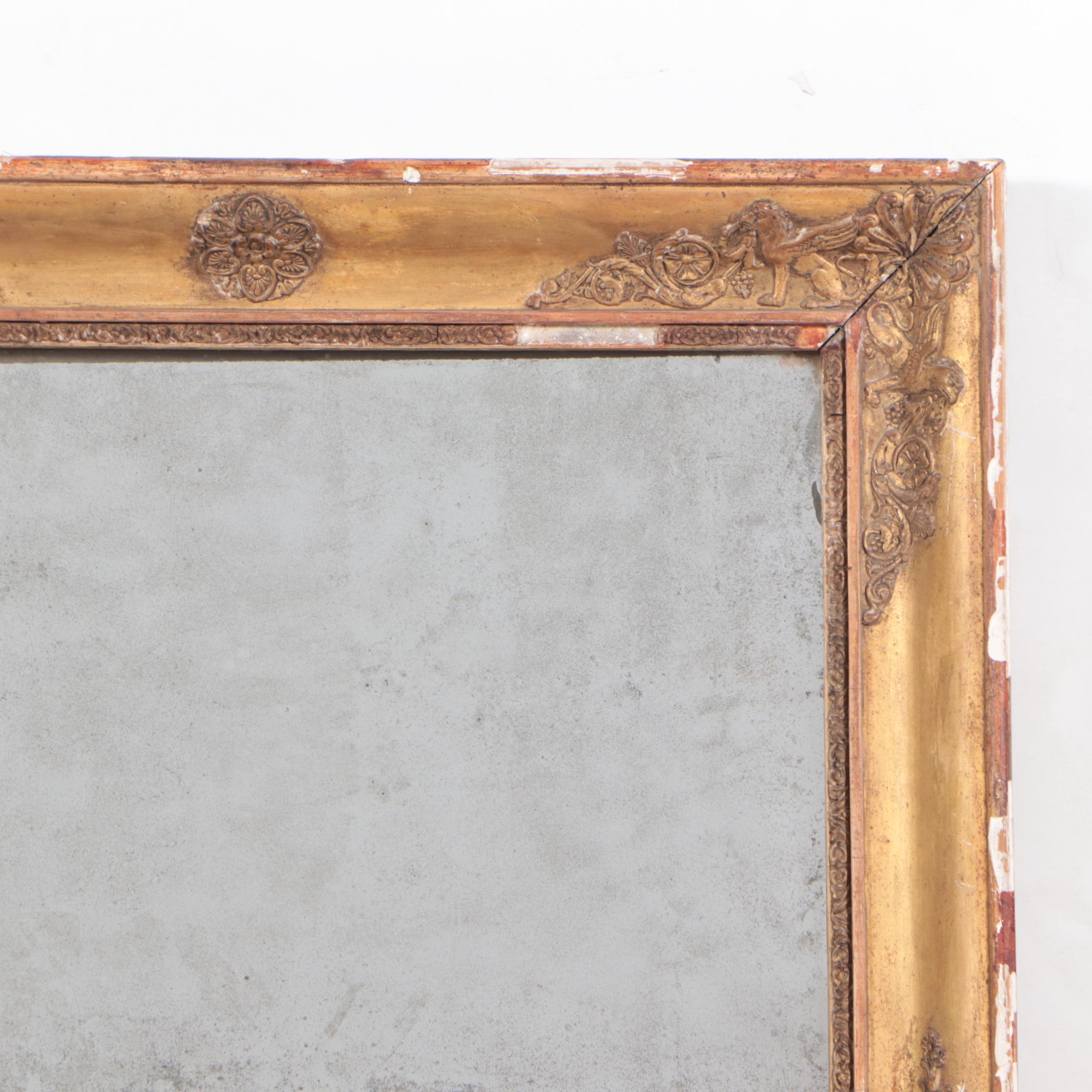 French Empire Giltwood and Composition Mirror, Early 19th Century